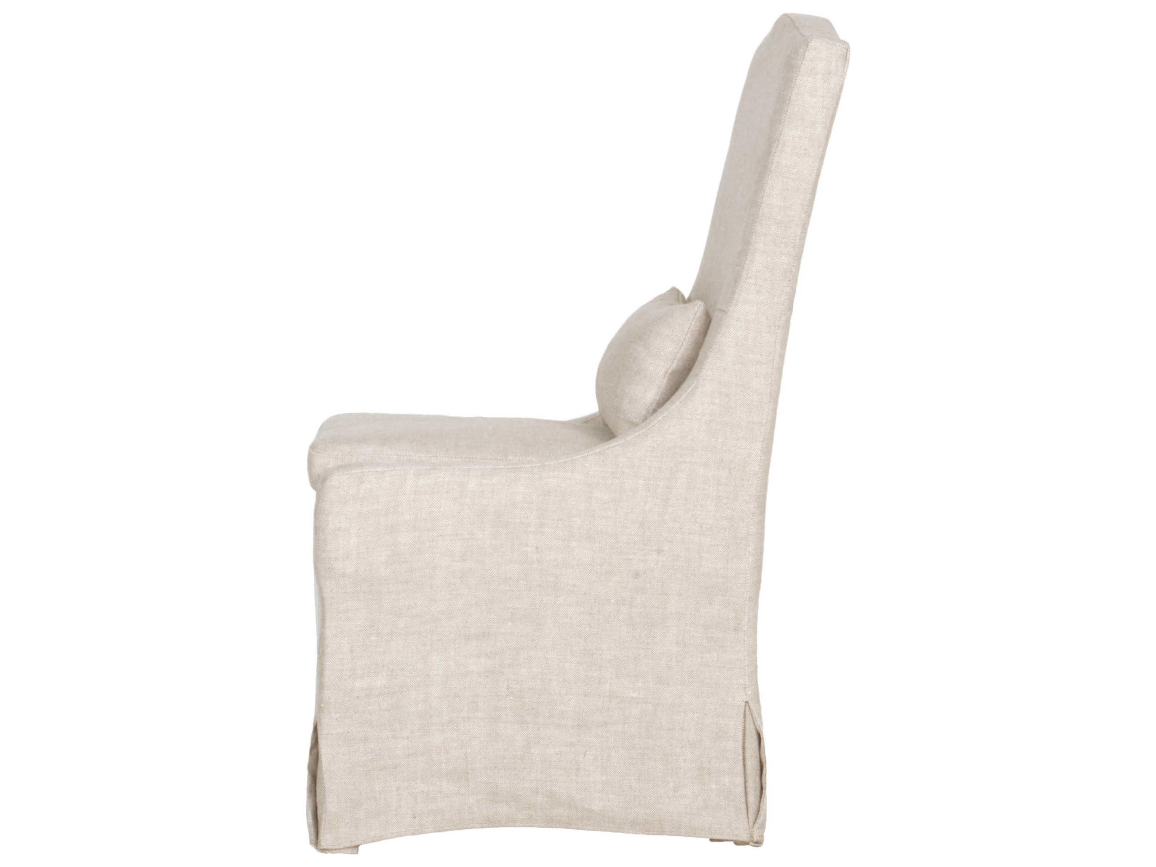 Luxecor Respite Ash Wood Beige Upholstered Side Dining Chair Set of 2