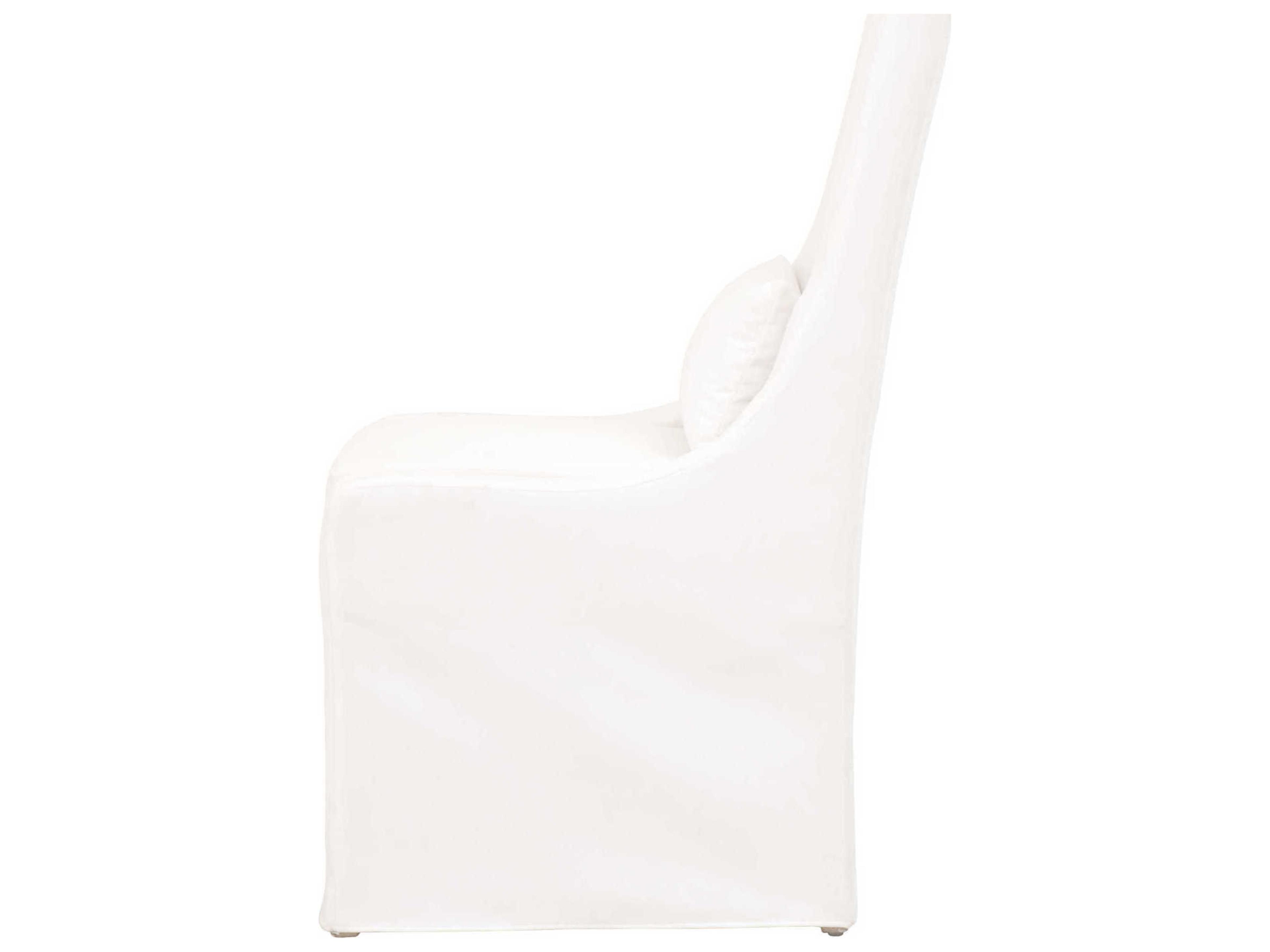 Luxecor Respite Ash Wood White Upholstered Side Dining Chair