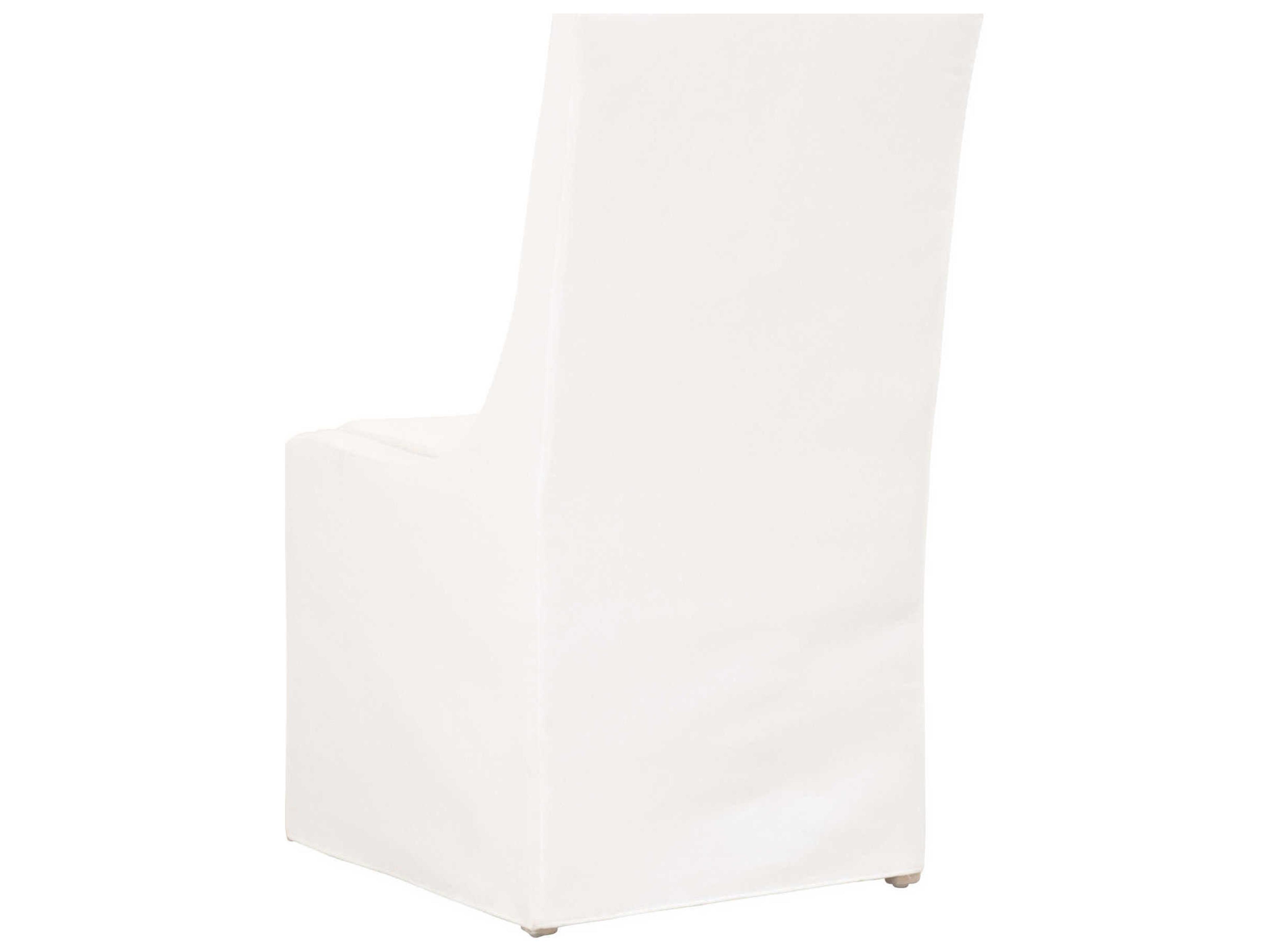 Luxecor Respite Ash Wood White Upholstered Side Dining Chair