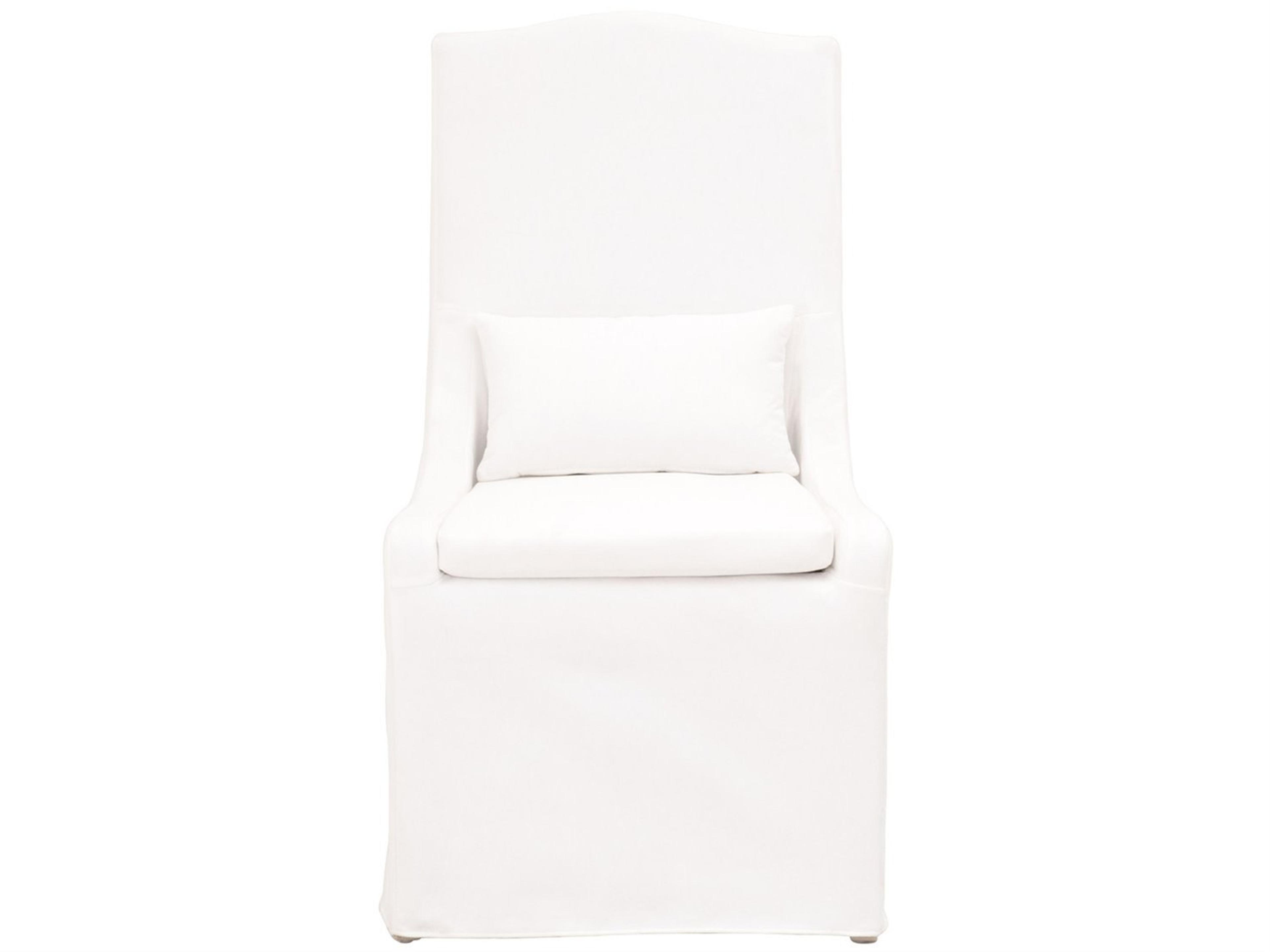 Luxecor Respite Ash Wood White Upholstered Side Dining Chair