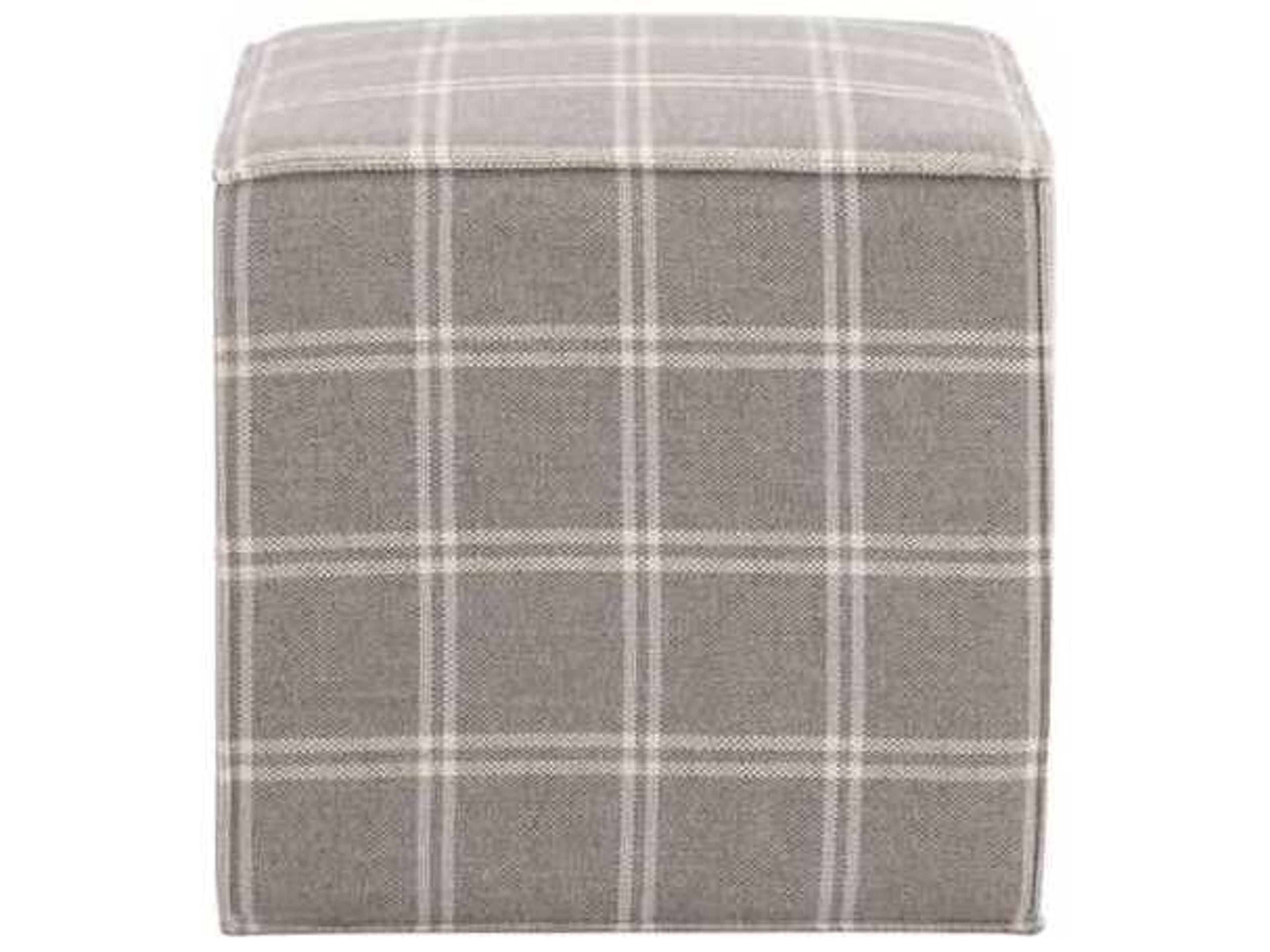 Luxecor Respite Gray Upholstered Ottoman