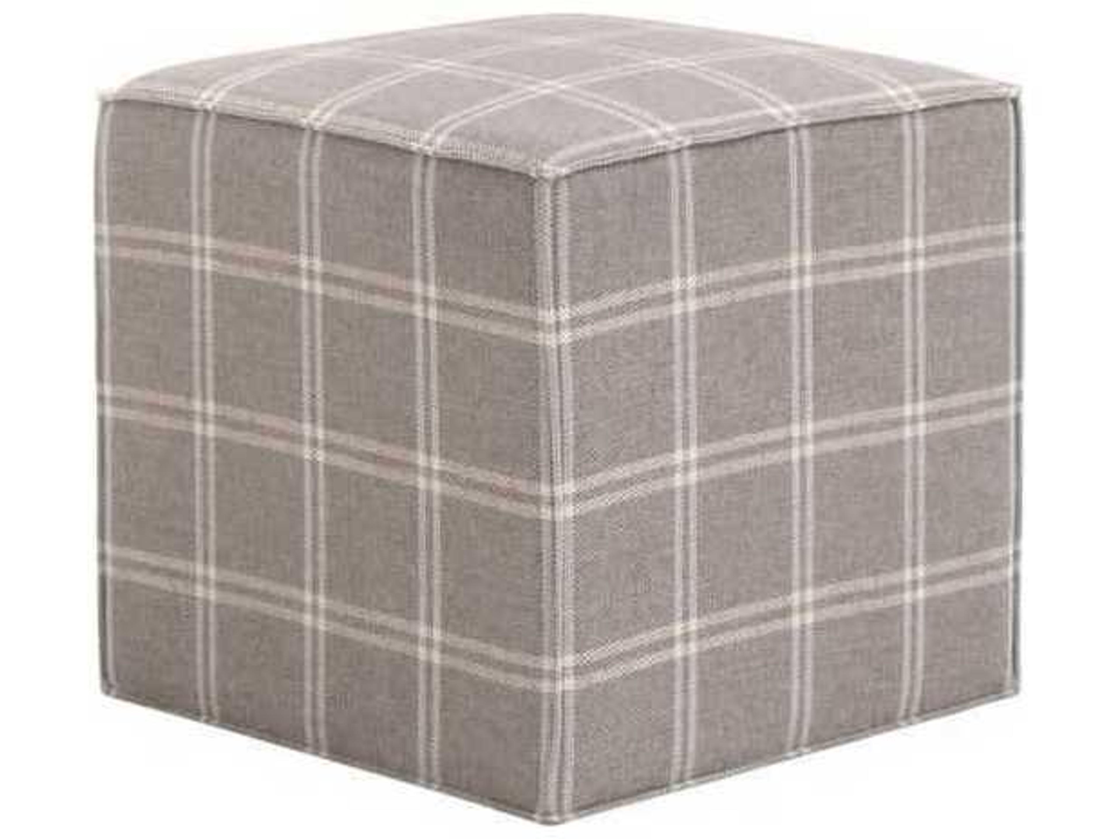 Luxecor Respite Gray Upholstered Ottoman