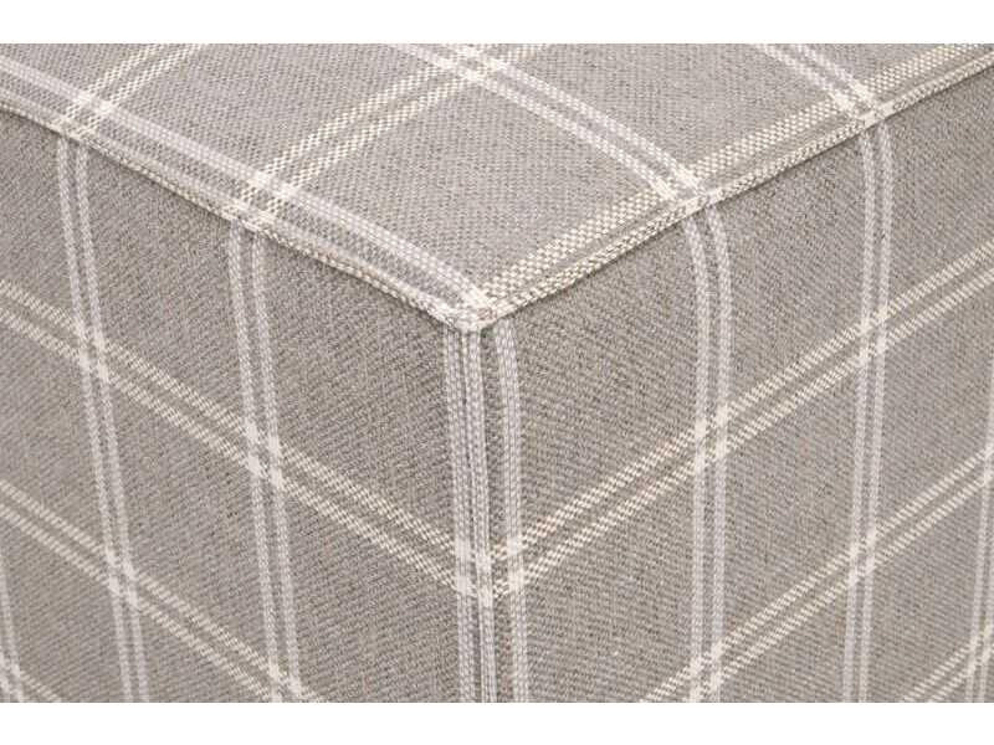 Luxecor Respite Gray Upholstered Ottoman