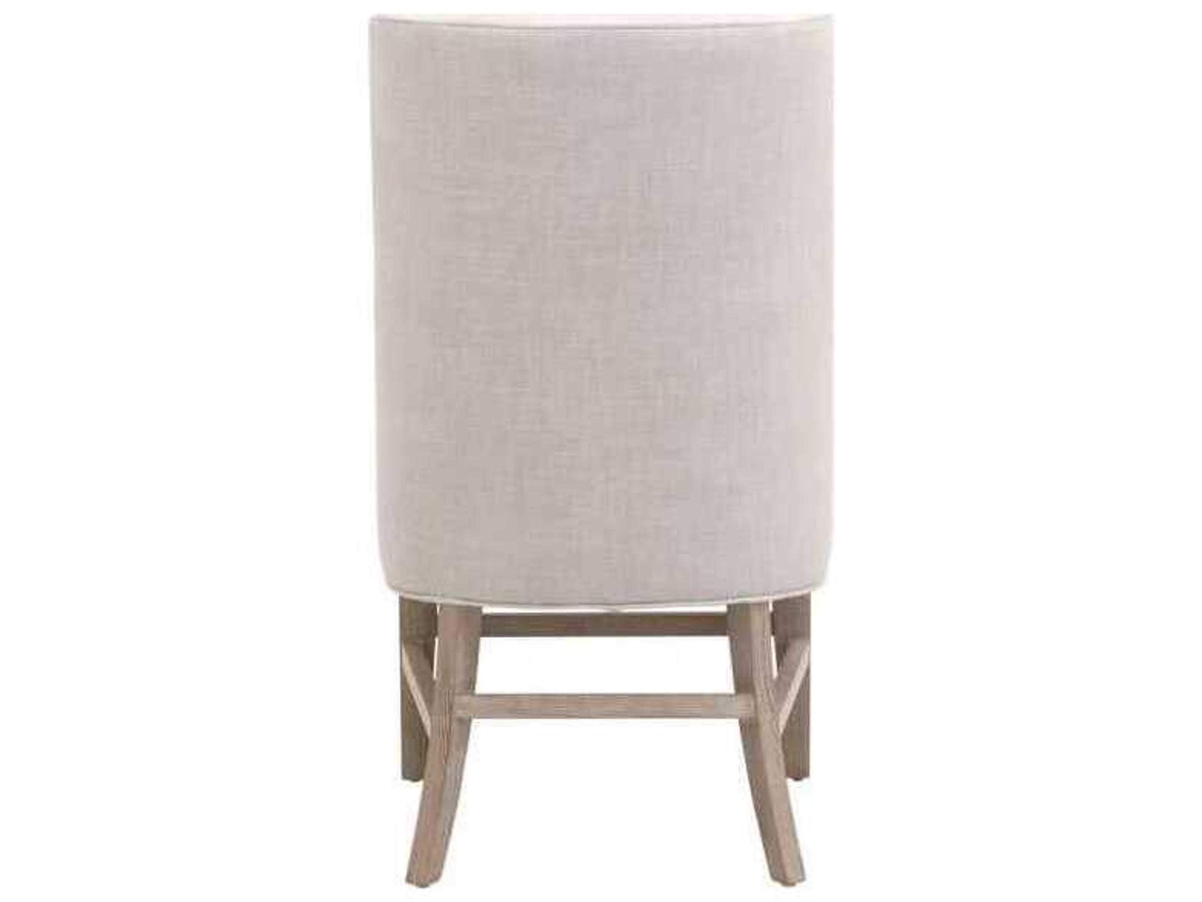 Luxecor Respite Ash Wood White Upholstered Armless Dining Chair