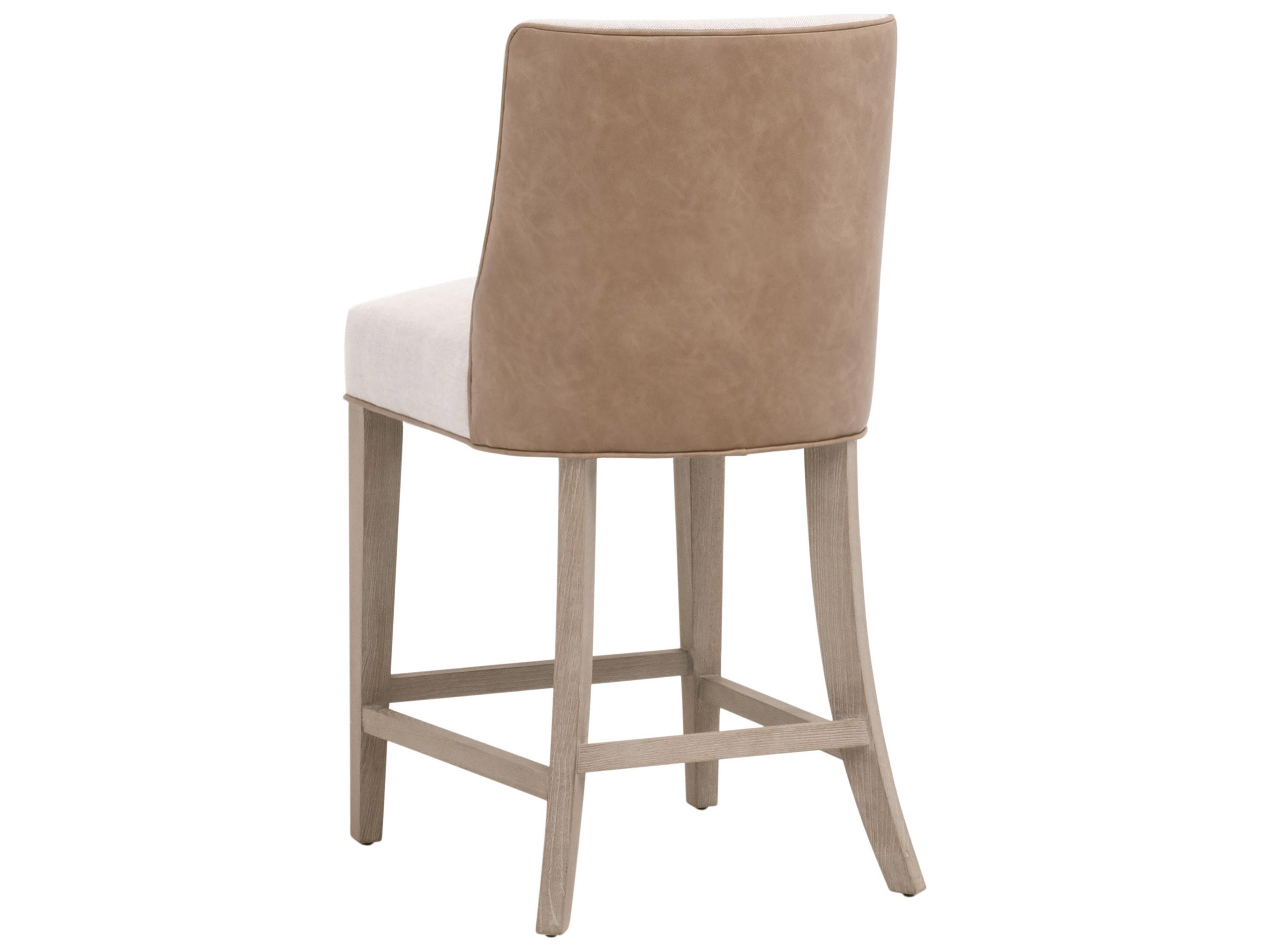 Luxecor Respite Upholstered Ash Wood Counter Stool