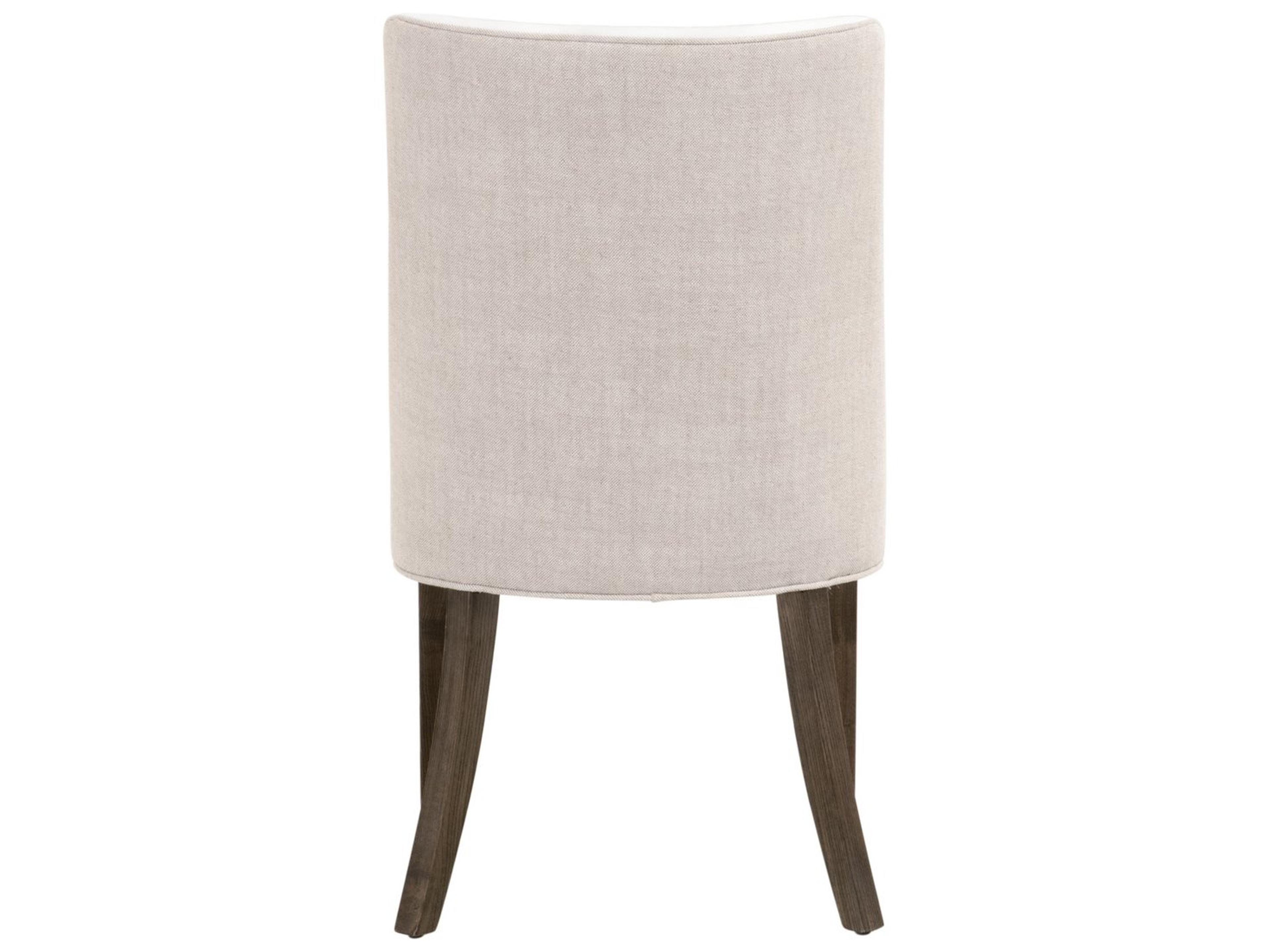 Luxecor Respite Ash Wood White Upholstered Side Dining Chair