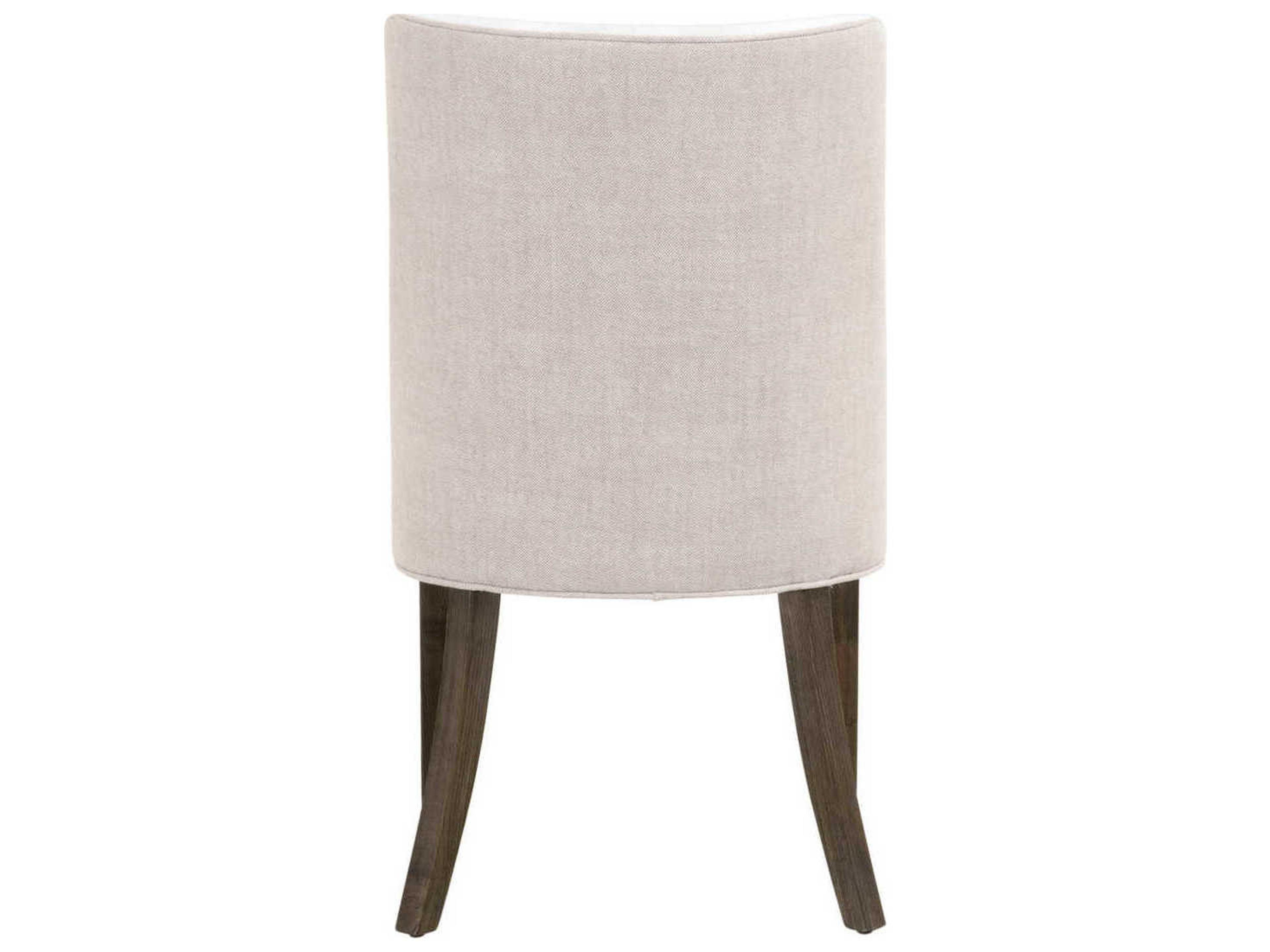 Luxecor Respite Ash Wood White Upholstered Side Dining Chair