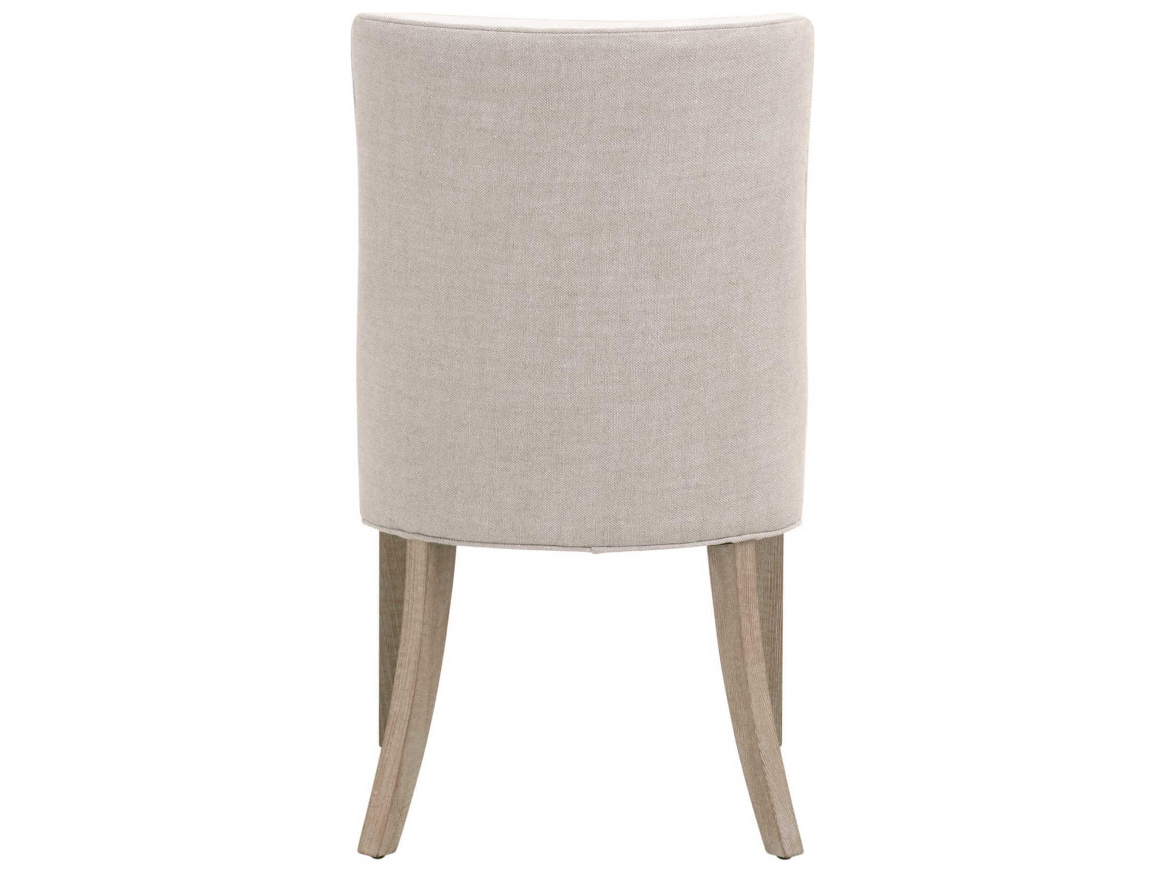 Luxecor Respite Ash Wood White Upholstered Side Dining Chair