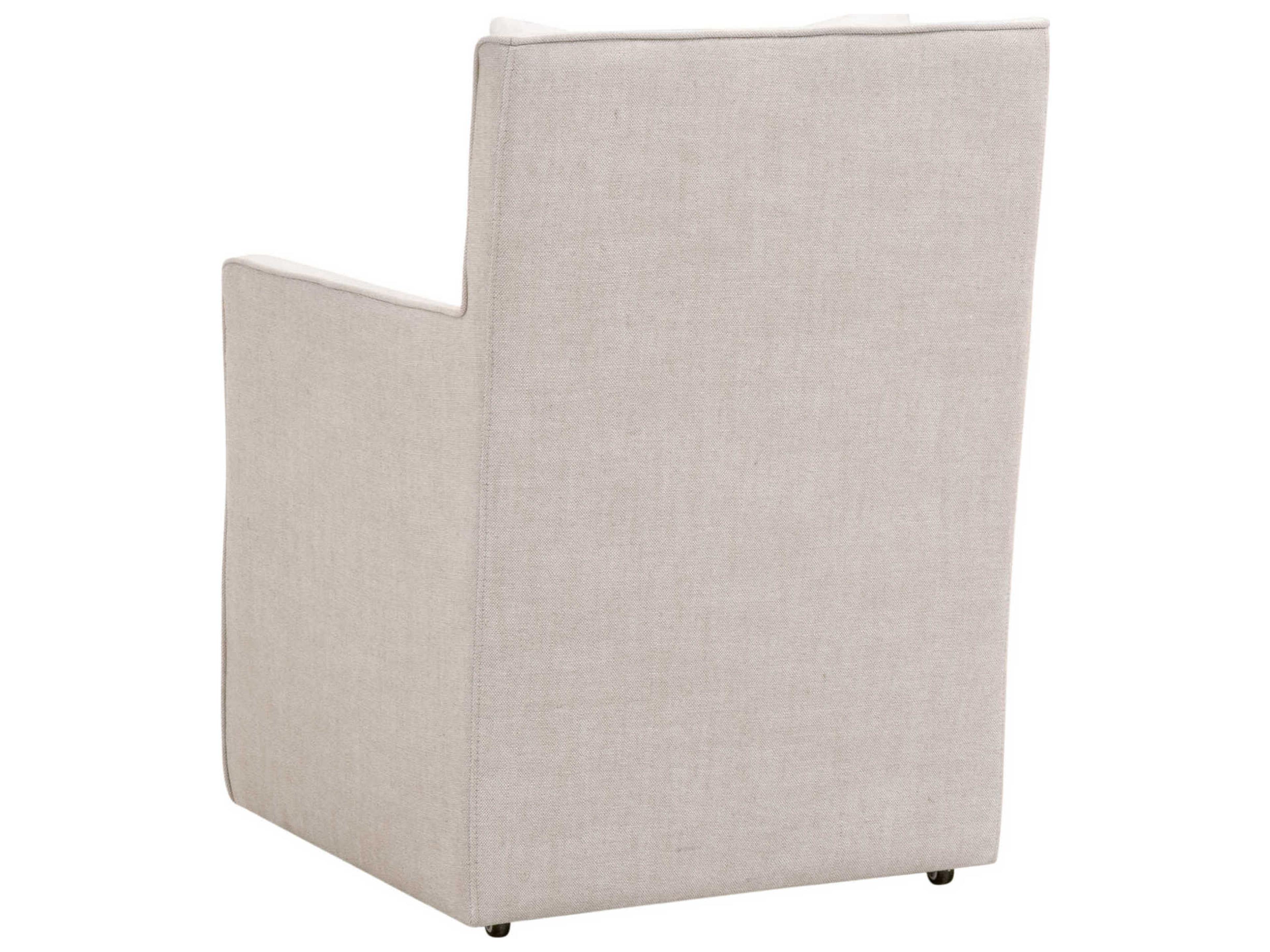 Luxecor Respite White Upholstered Arm Dining Chair