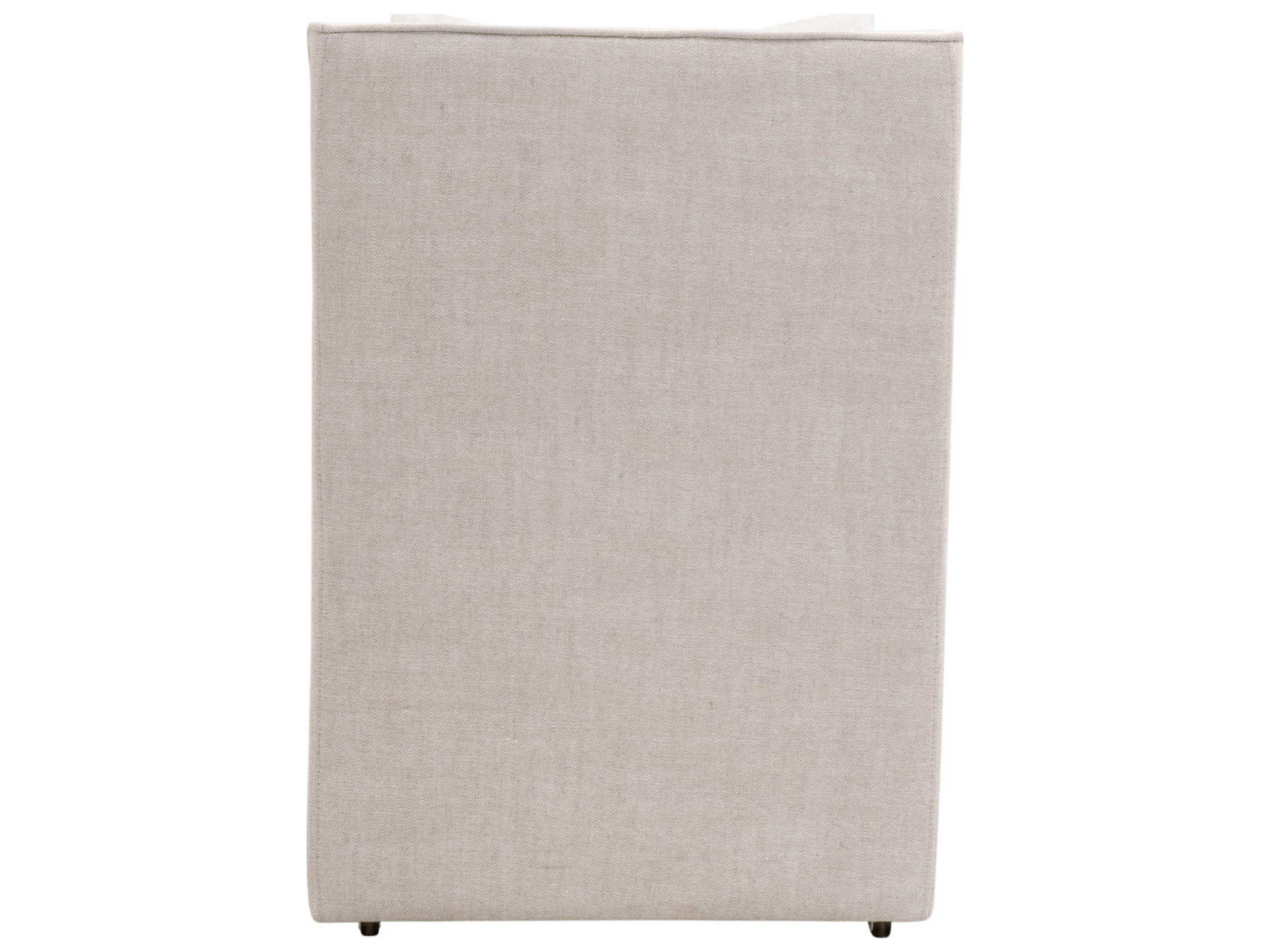 Luxecor Respite White Upholstered Arm Dining Chair