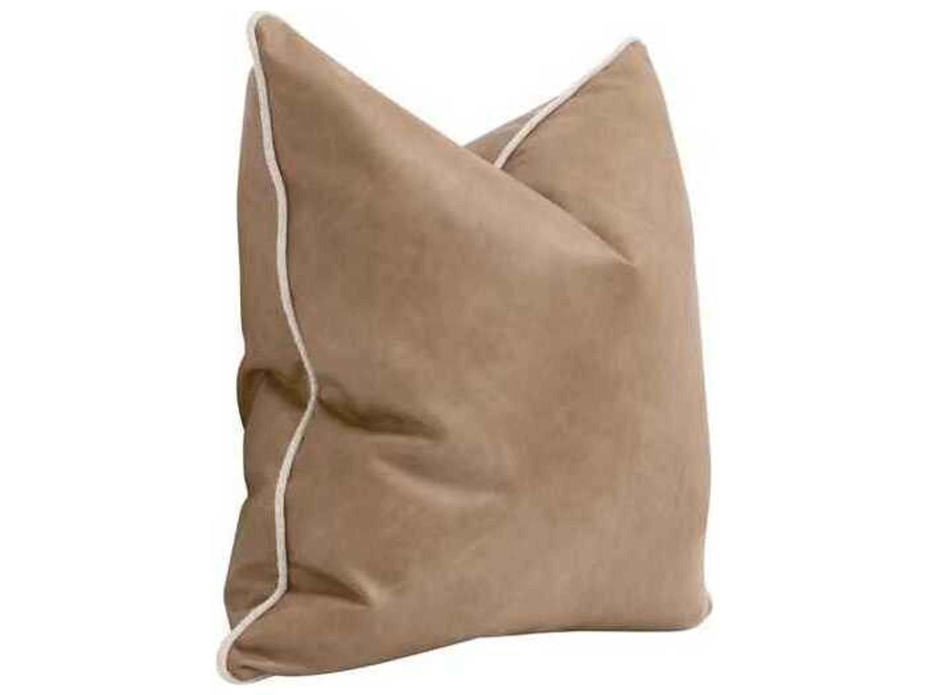 Luxecor Respite Brown Leather Pillows, Set of 2