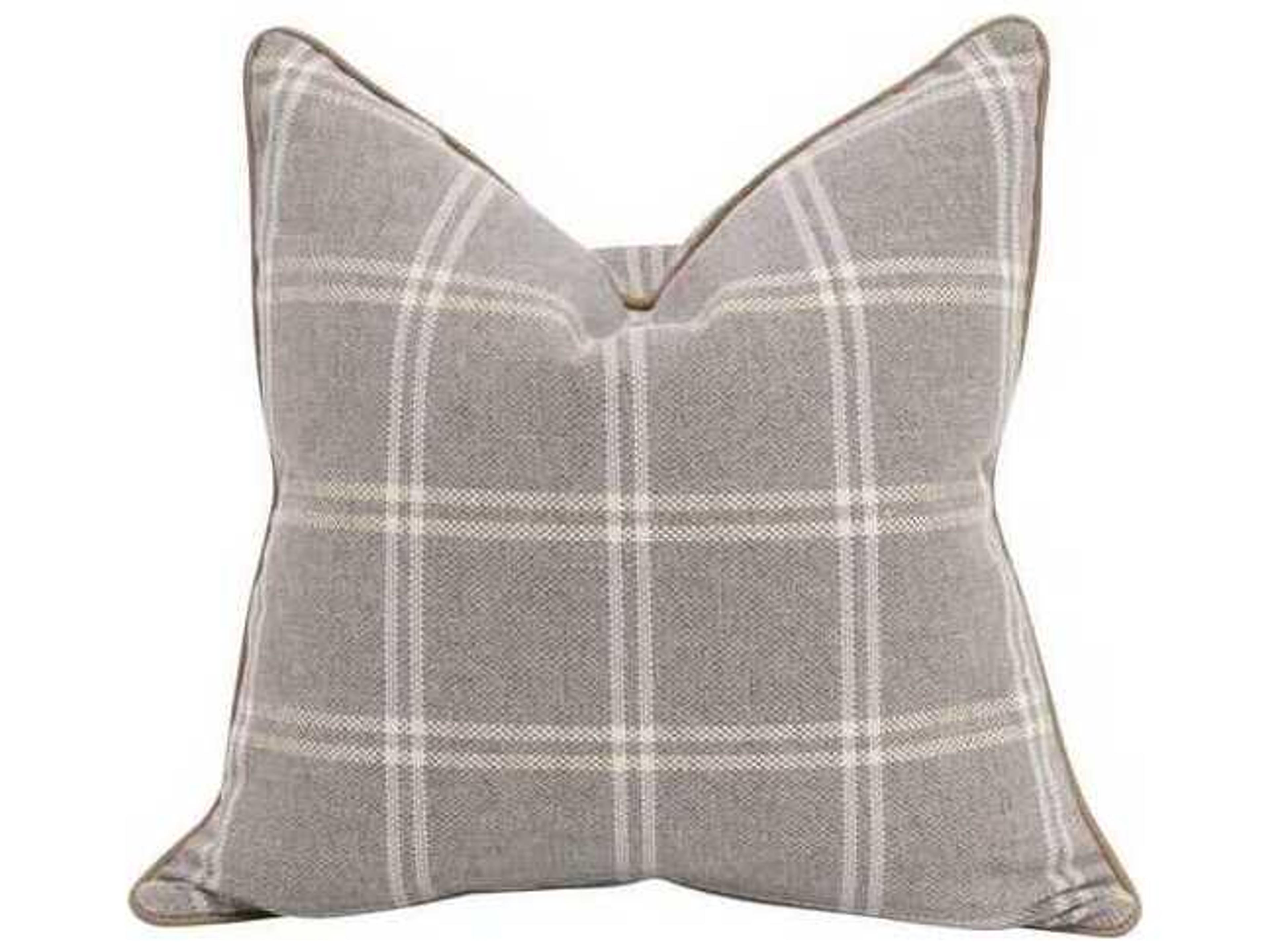 Luxecor Respite Gray Fabric Pillows, Set of 2