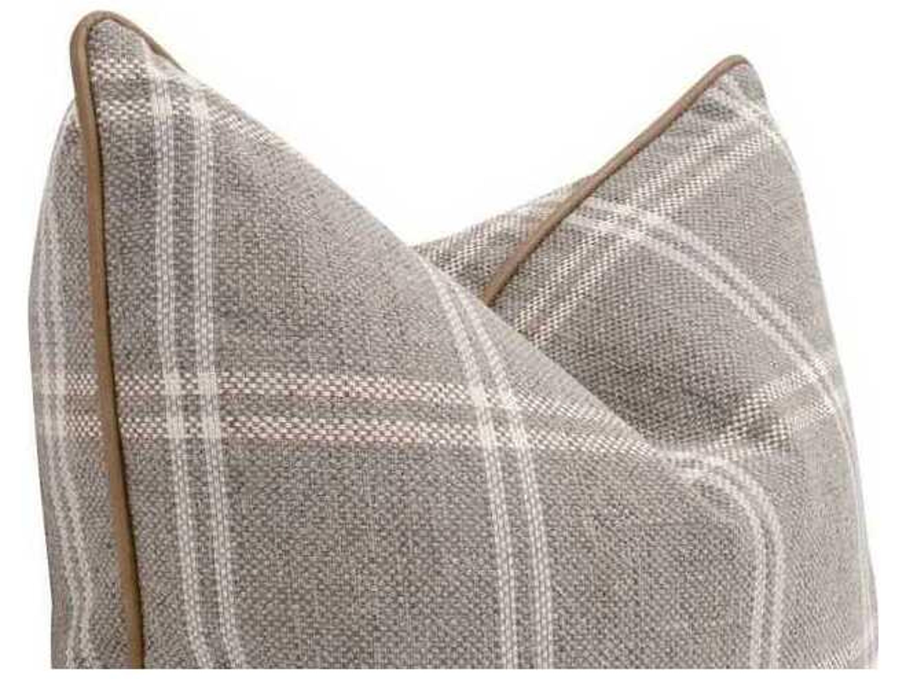 Luxecor Respite Gray Fabric Pillows, Set of 2