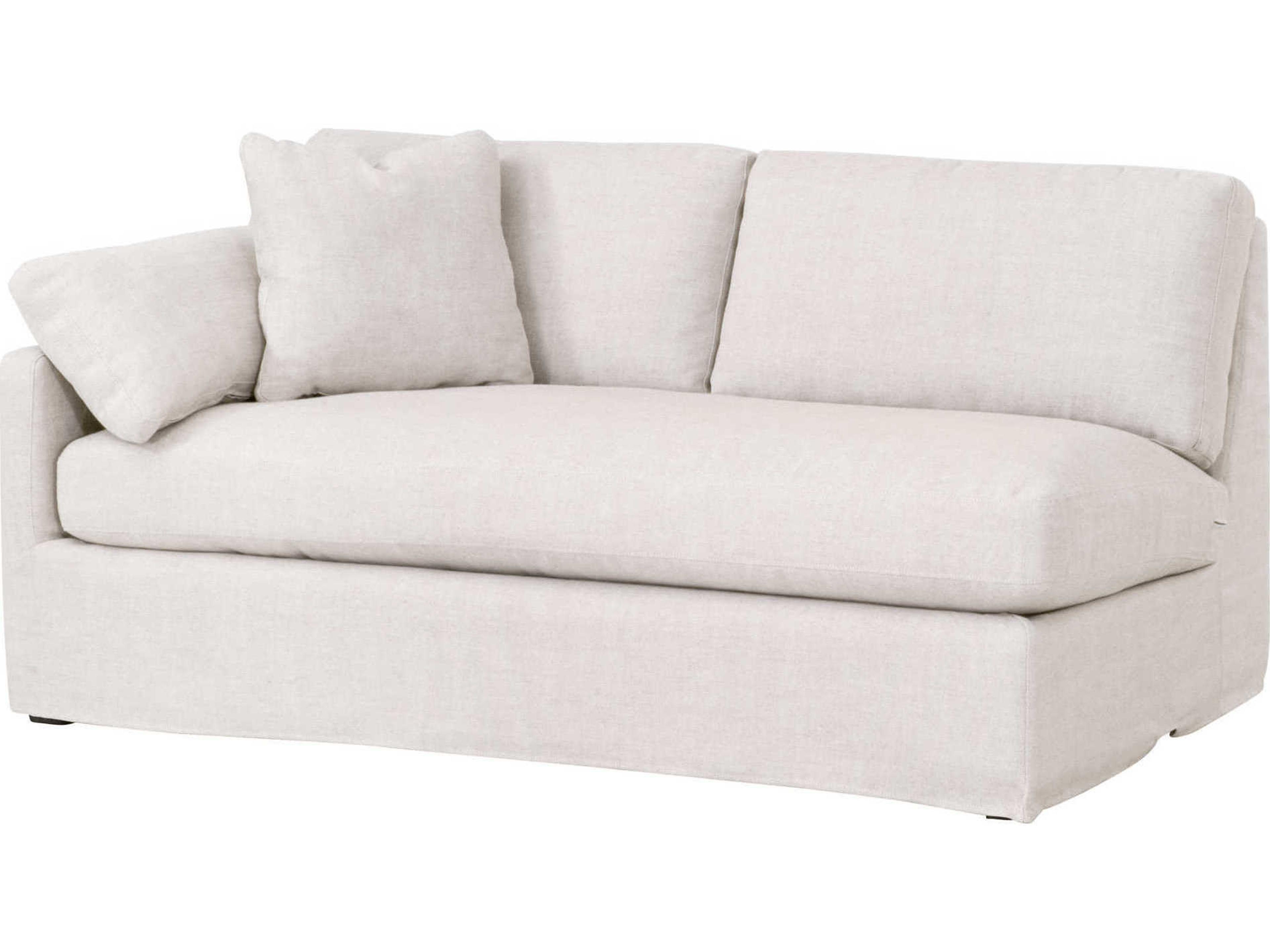 Stitch & Hand Lena LAF Bisque Espresso Cream Upholstered Loveseat