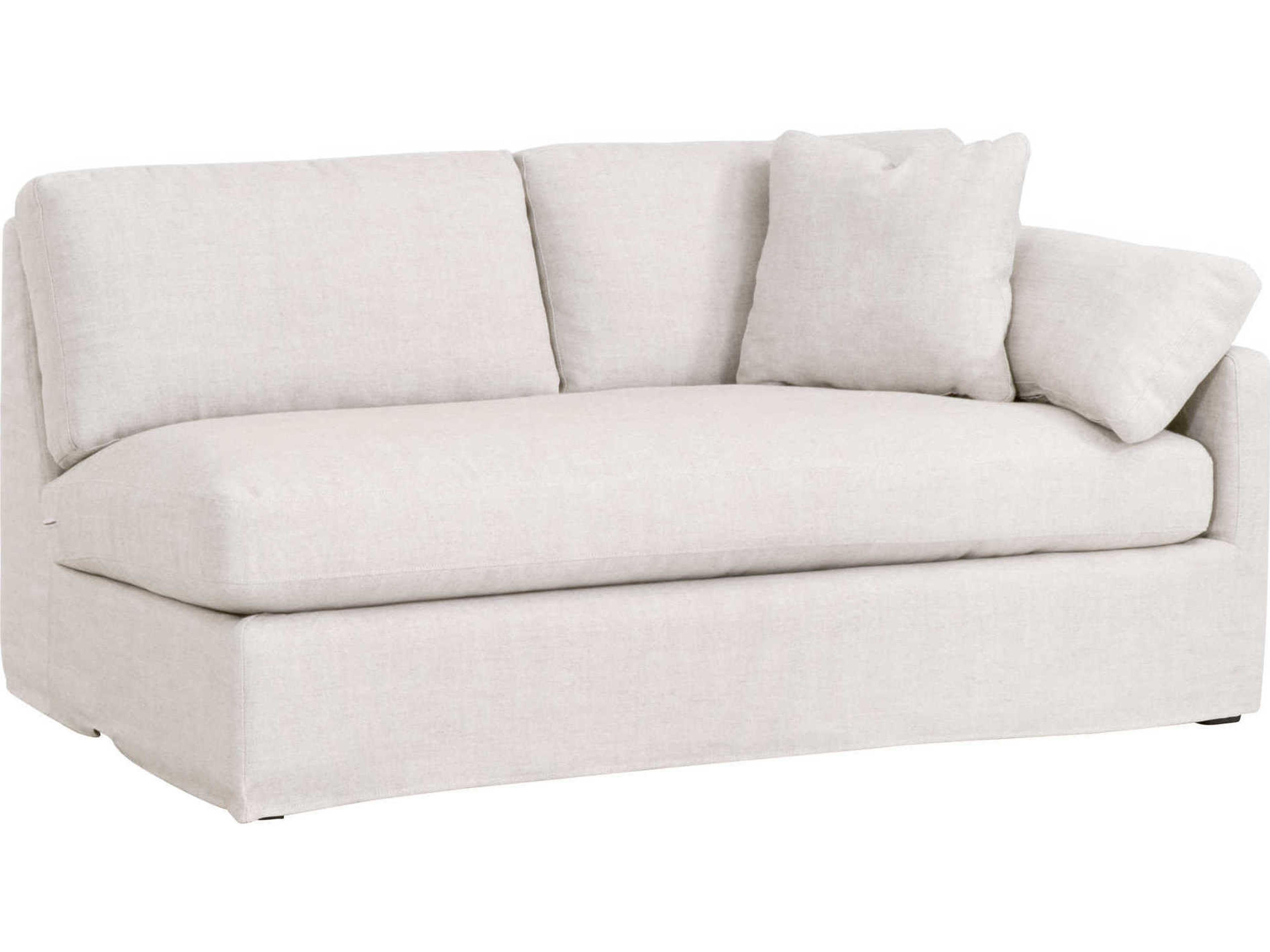 Stitch & Hand Lena RAF Bisque Espresso Cream Upholstered Loveseat