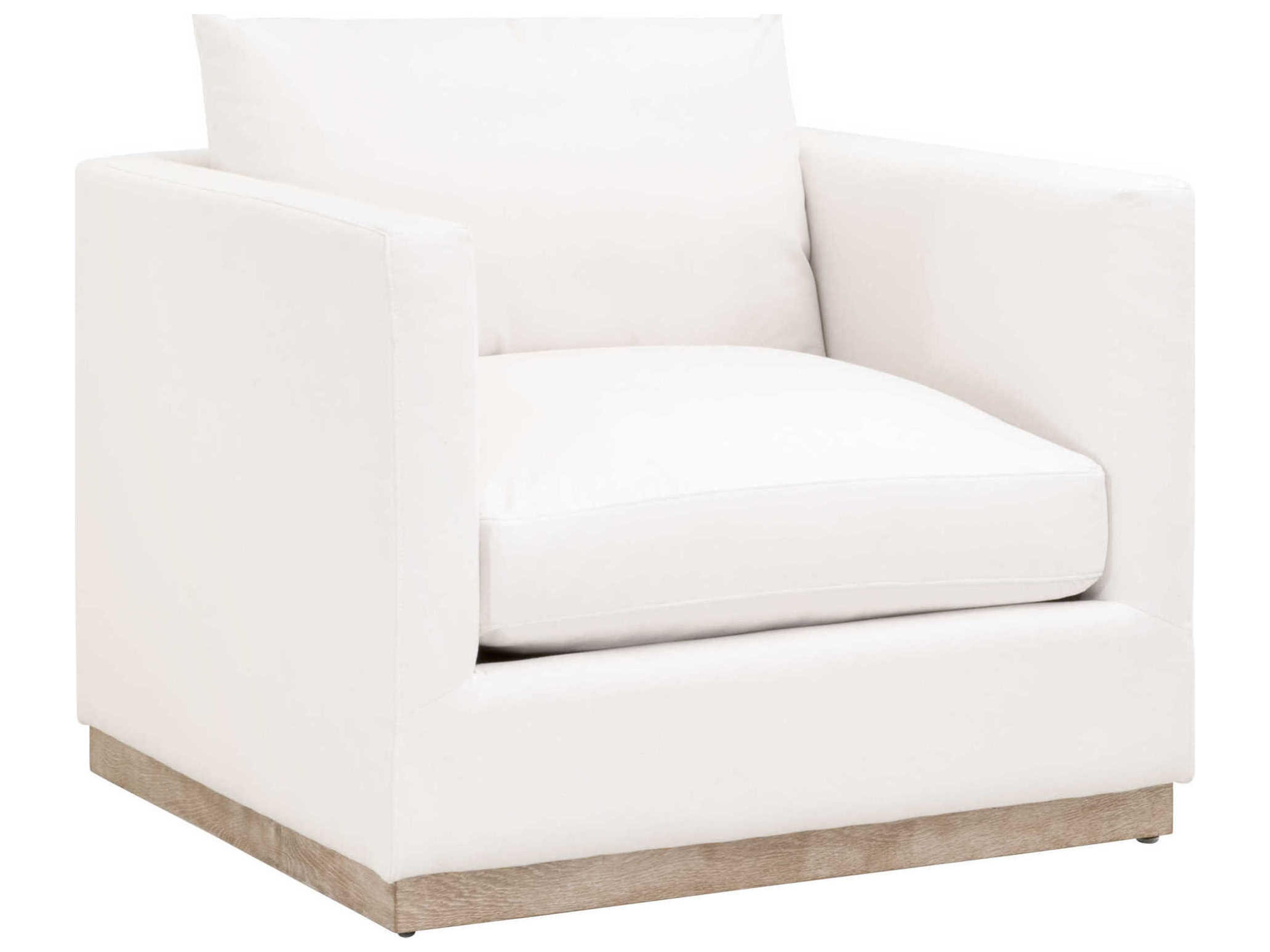 Essentials for Living Stitch & Hand Siena White Fabric Accent Chair