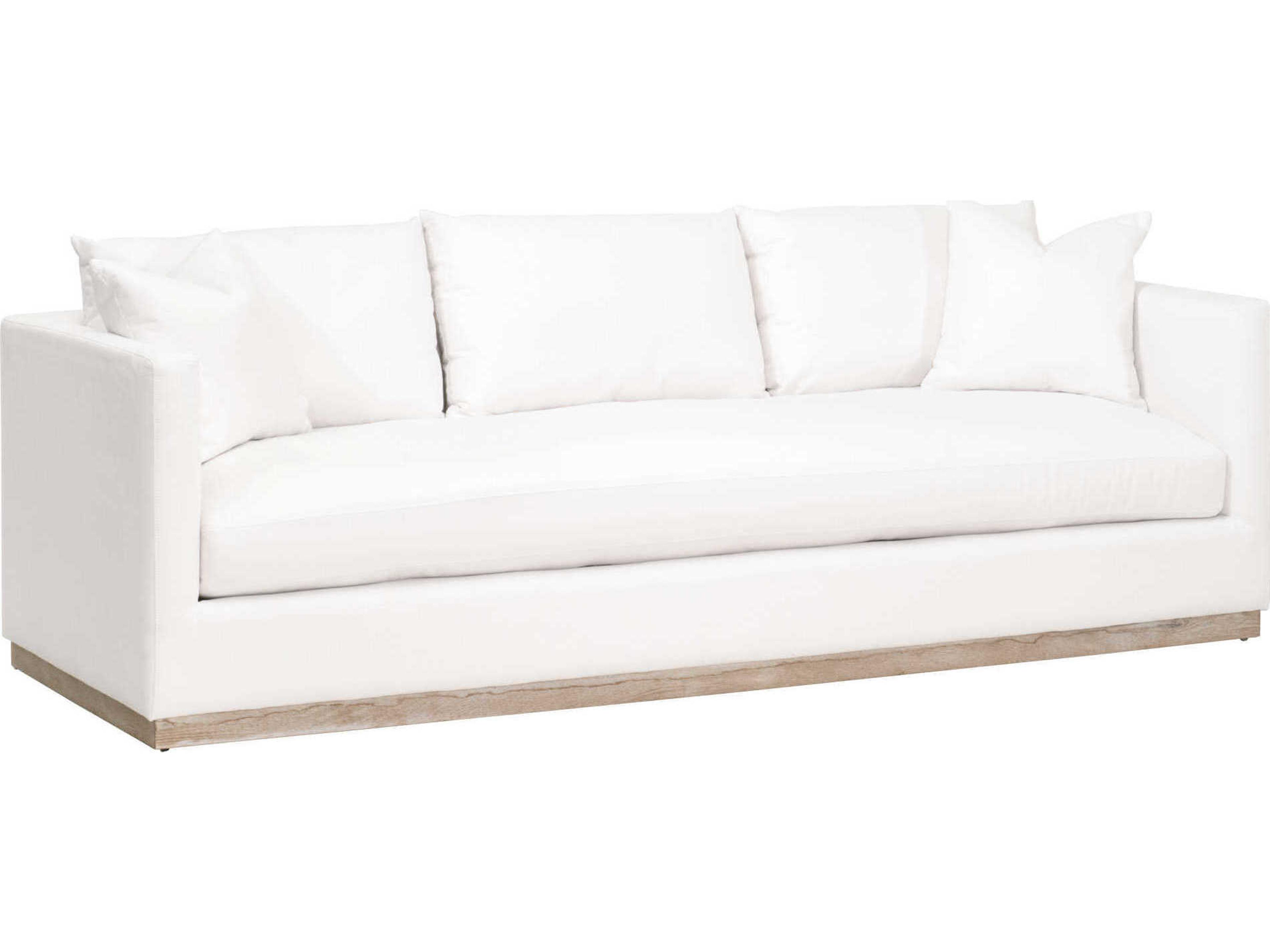Siena 3-Seat Performance Fabric Sofa in LiveSmart Machale-Ivory