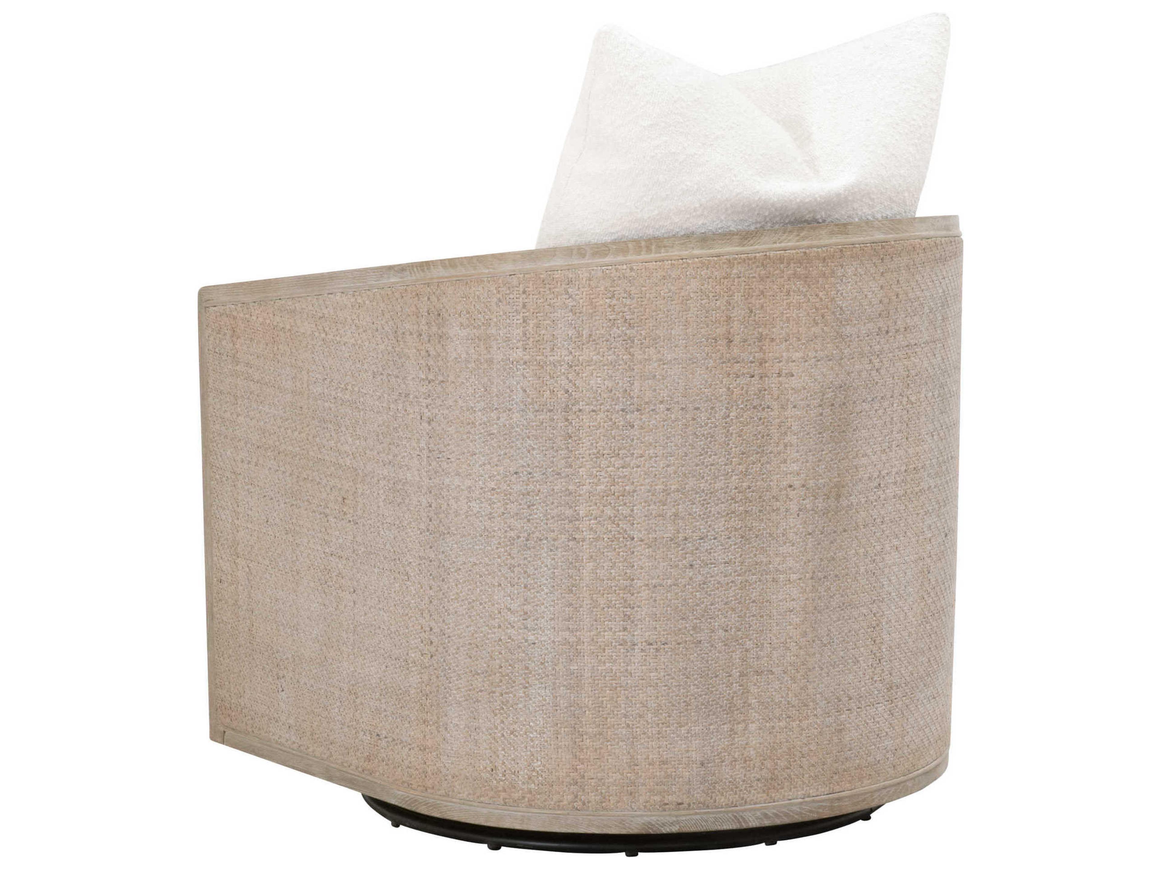 Luxecor Respite Swivel Brown Fabric Accent Chair