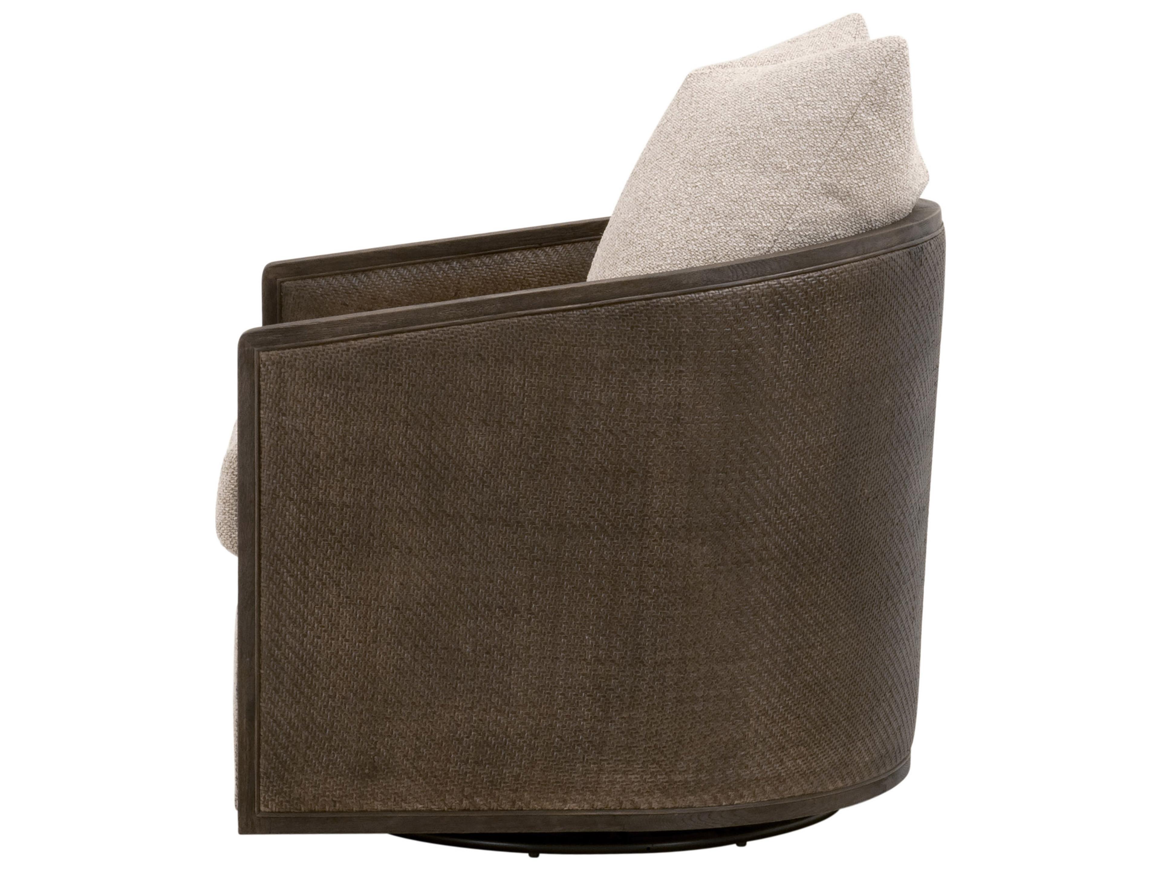 Luxecor Respite Swivel Brown Club Chair