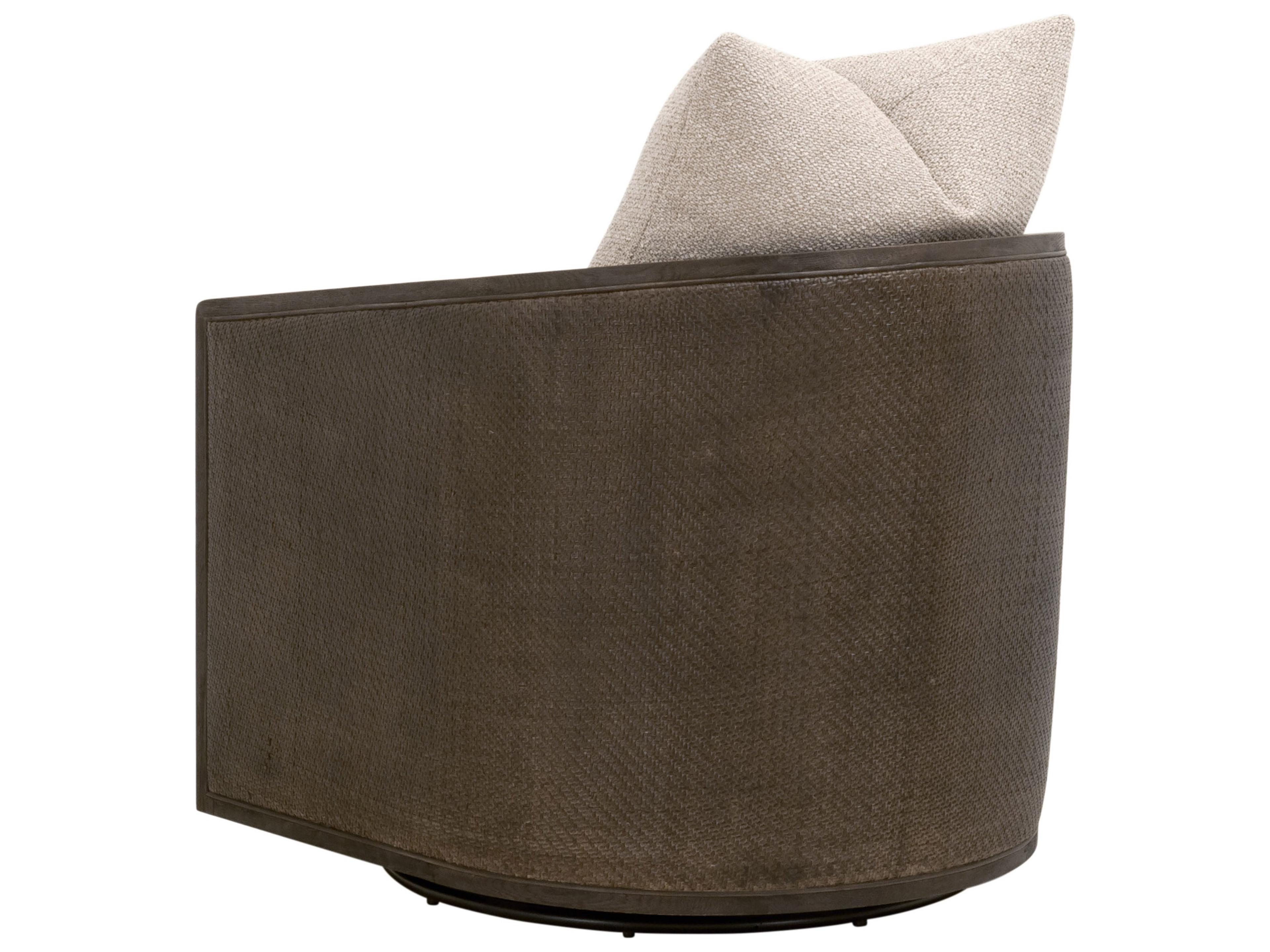 Luxecor Respite Swivel Brown Club Chair