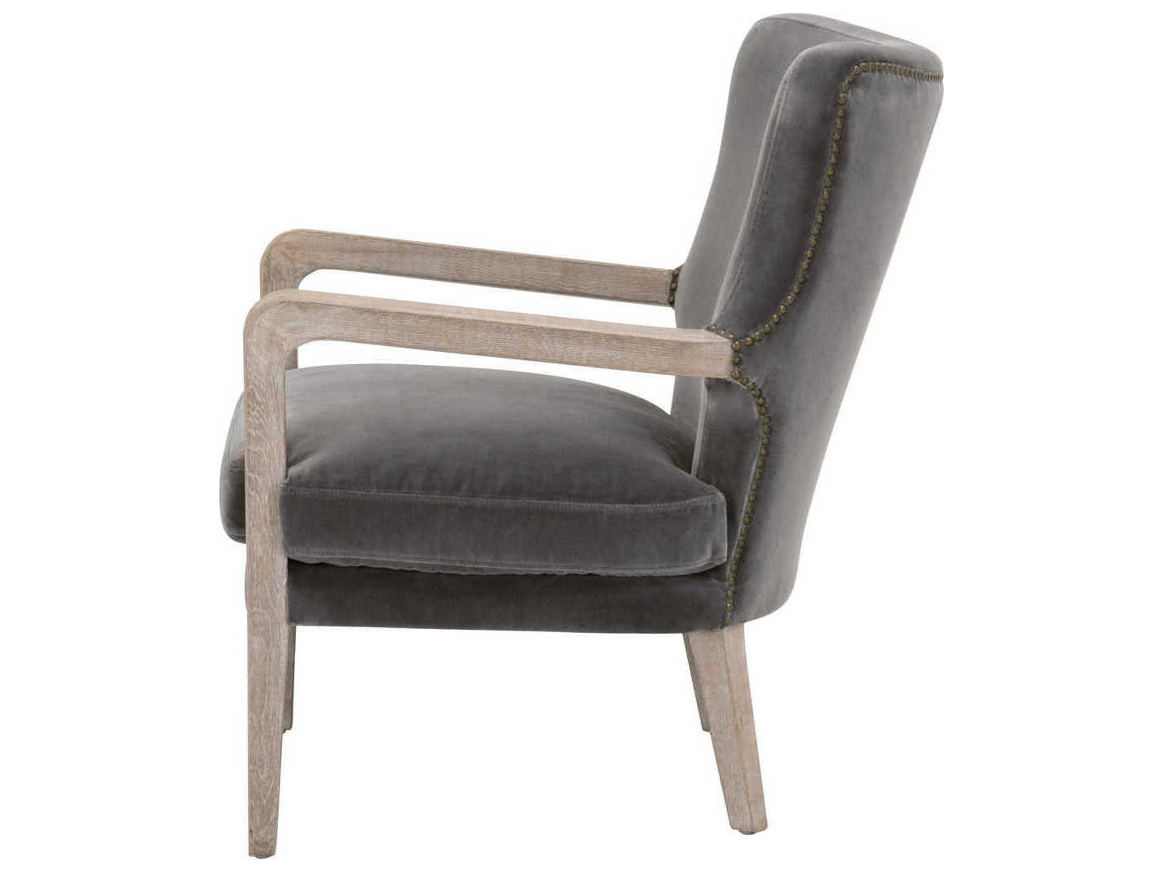 Luxecor Respite Gray Fabric Accent Chair