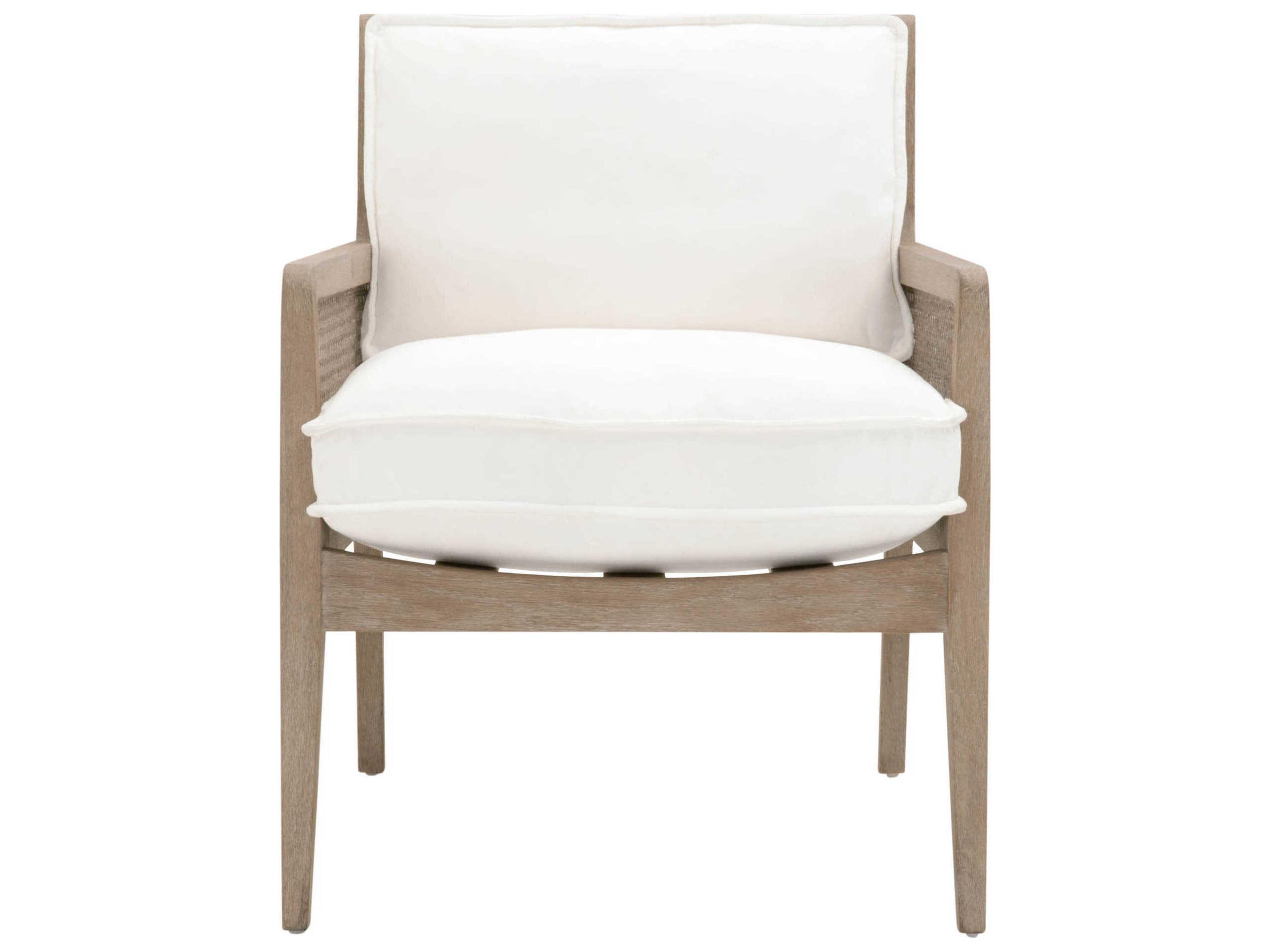 Luxecor Respite White Fabric Accent Chair