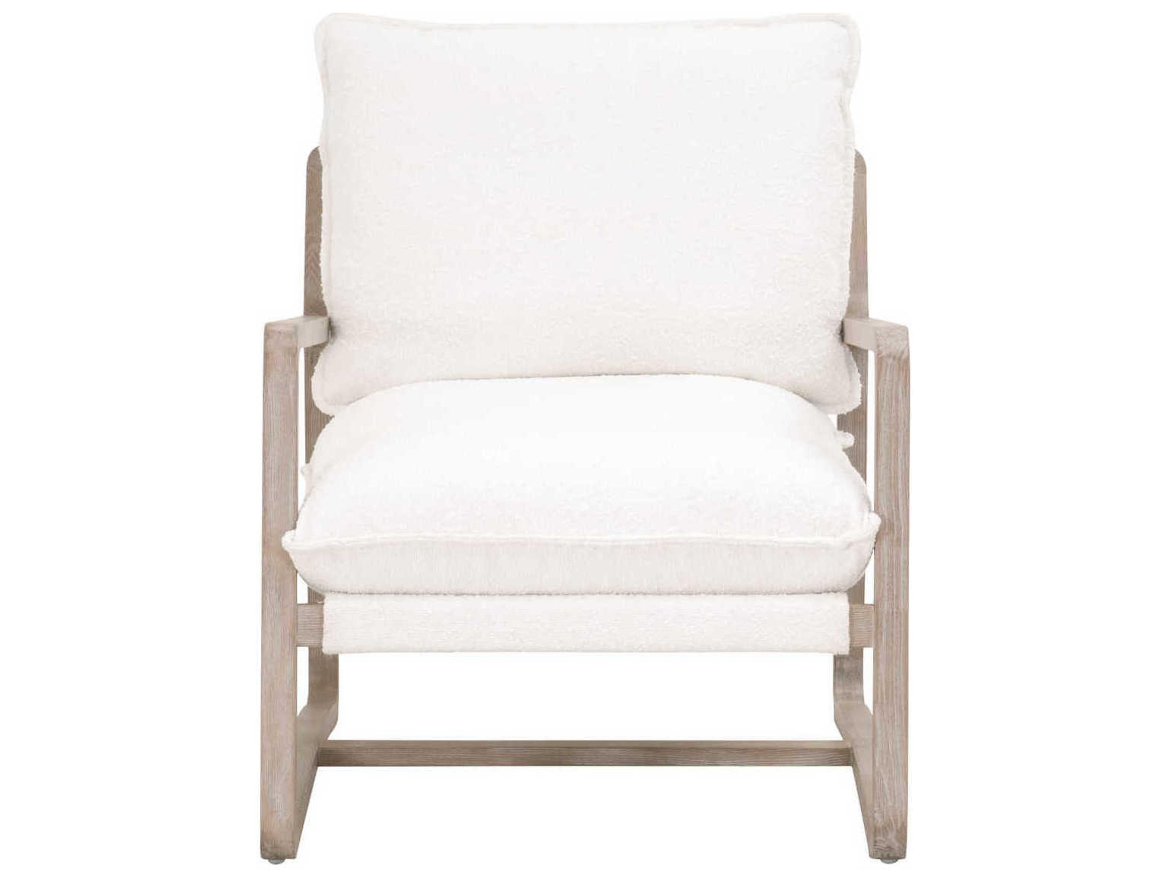 Luxecor Respite Hamlin White Fabric Accent Chair