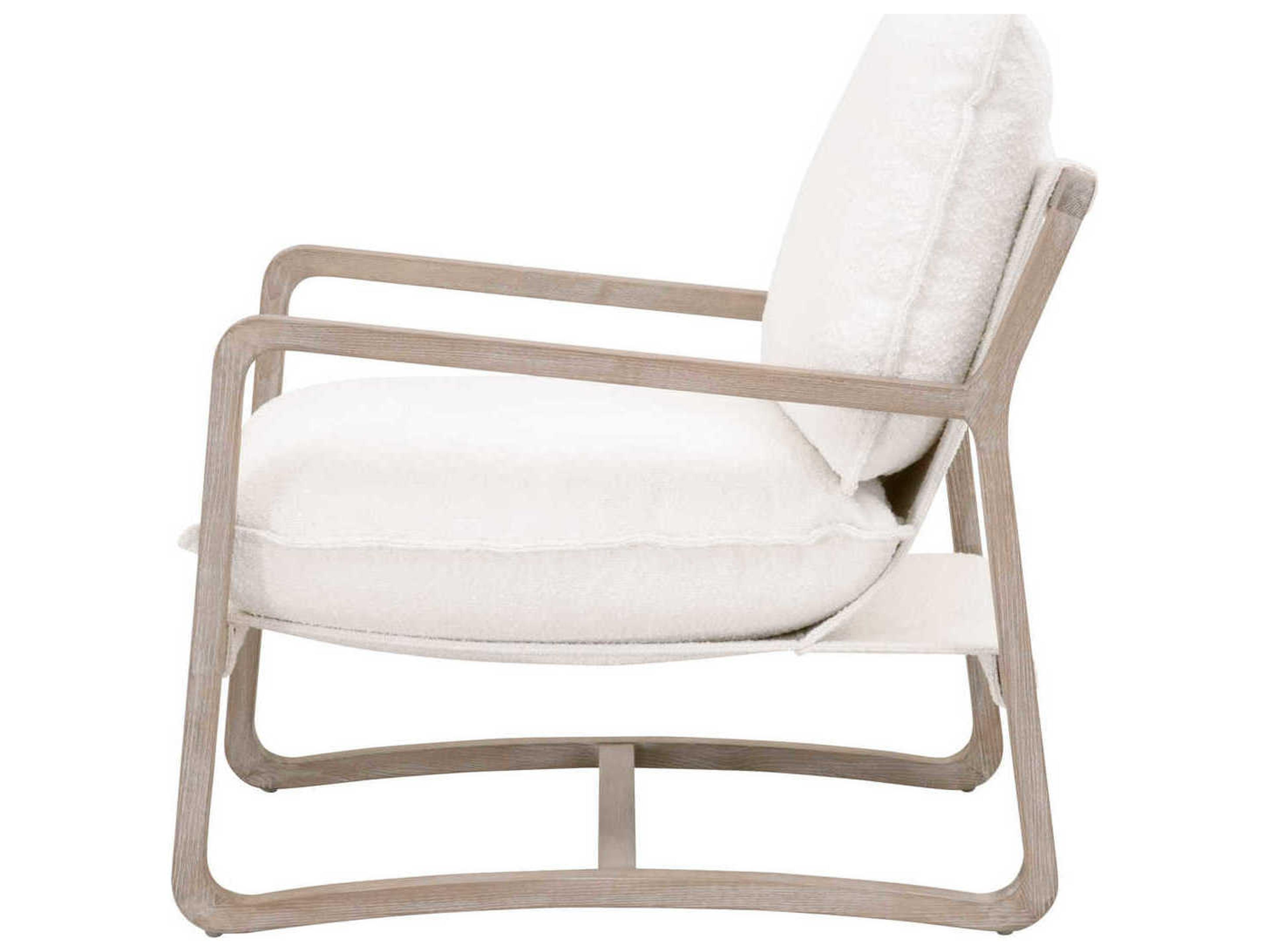 Luxecor Respite Hamlin White Fabric Accent Chair
