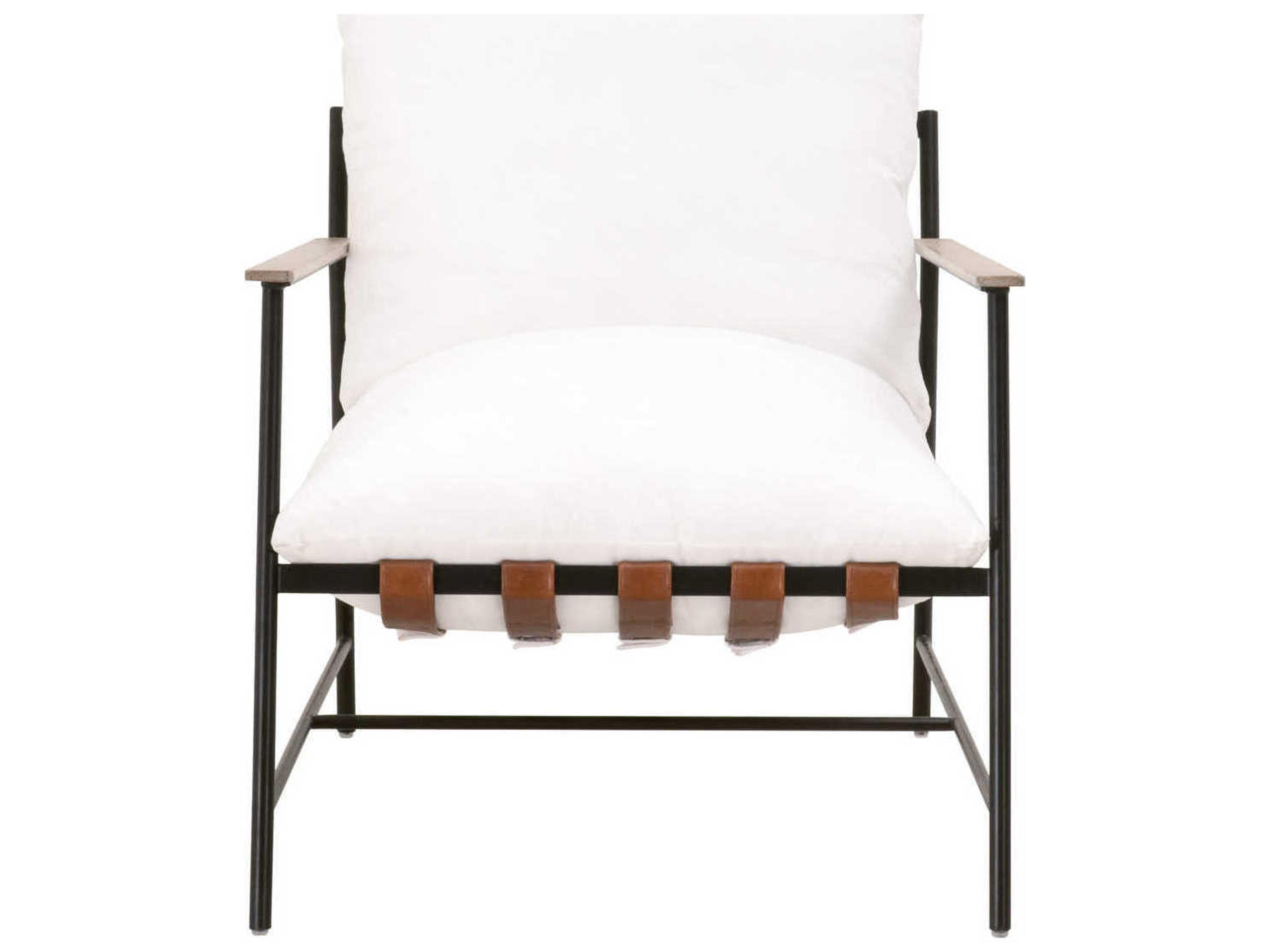 Luxecor Respite White Fabric Accent Chair