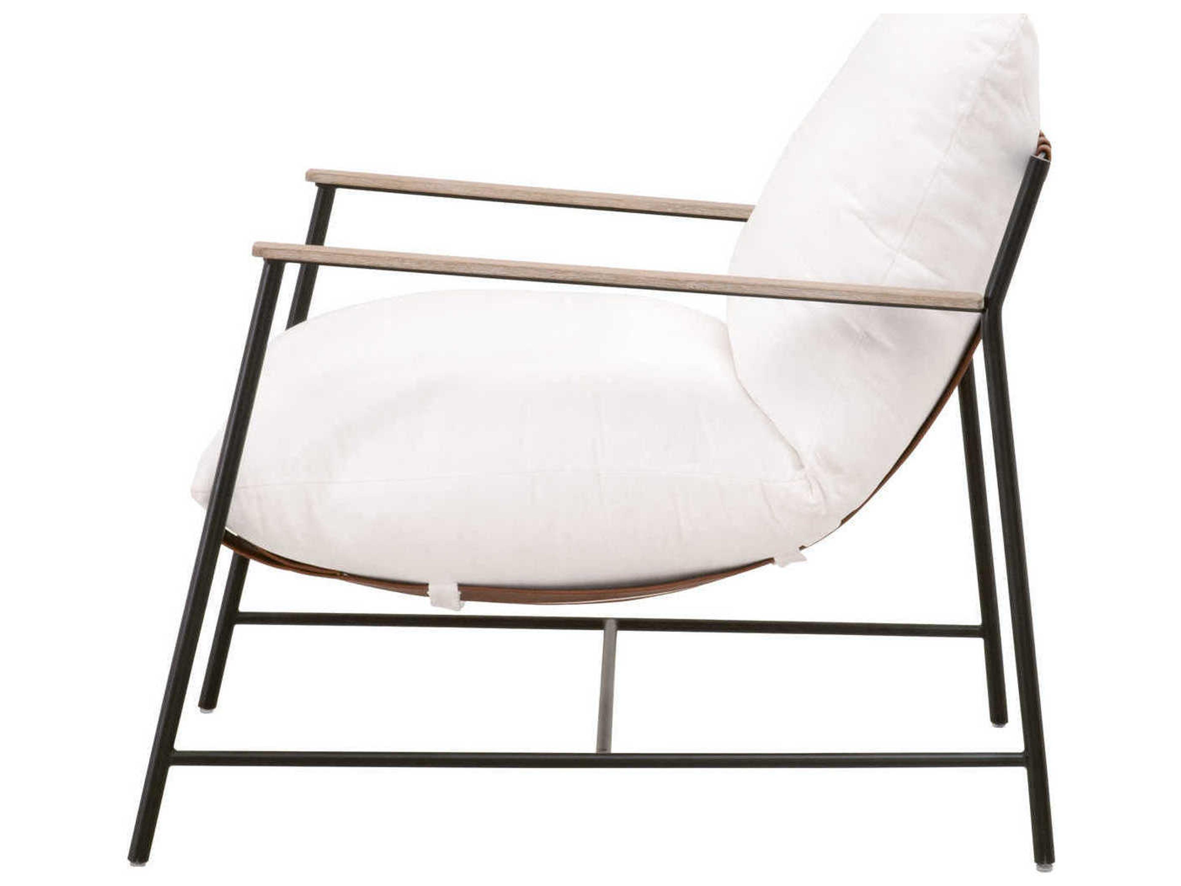 Luxecor Respite White Fabric Accent Chair