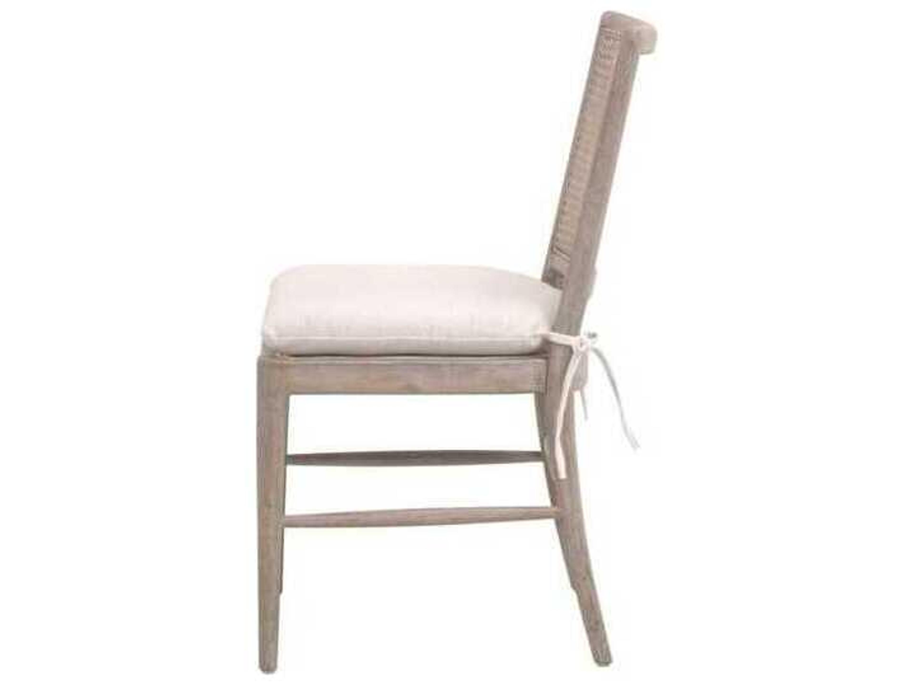 Luxecor Respite Oak Wood Natural Upholstered Armless Dining Chair, Set of 2