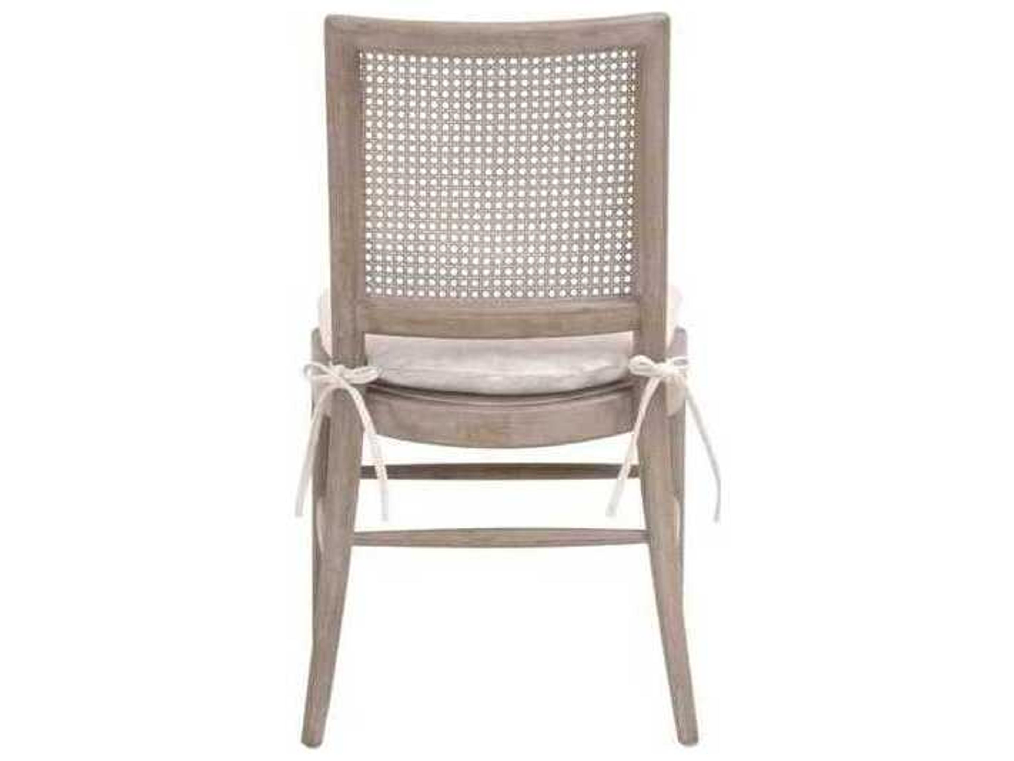 Luxecor Respite Oak Wood Natural Upholstered Armless Dining Chair, Set of 2