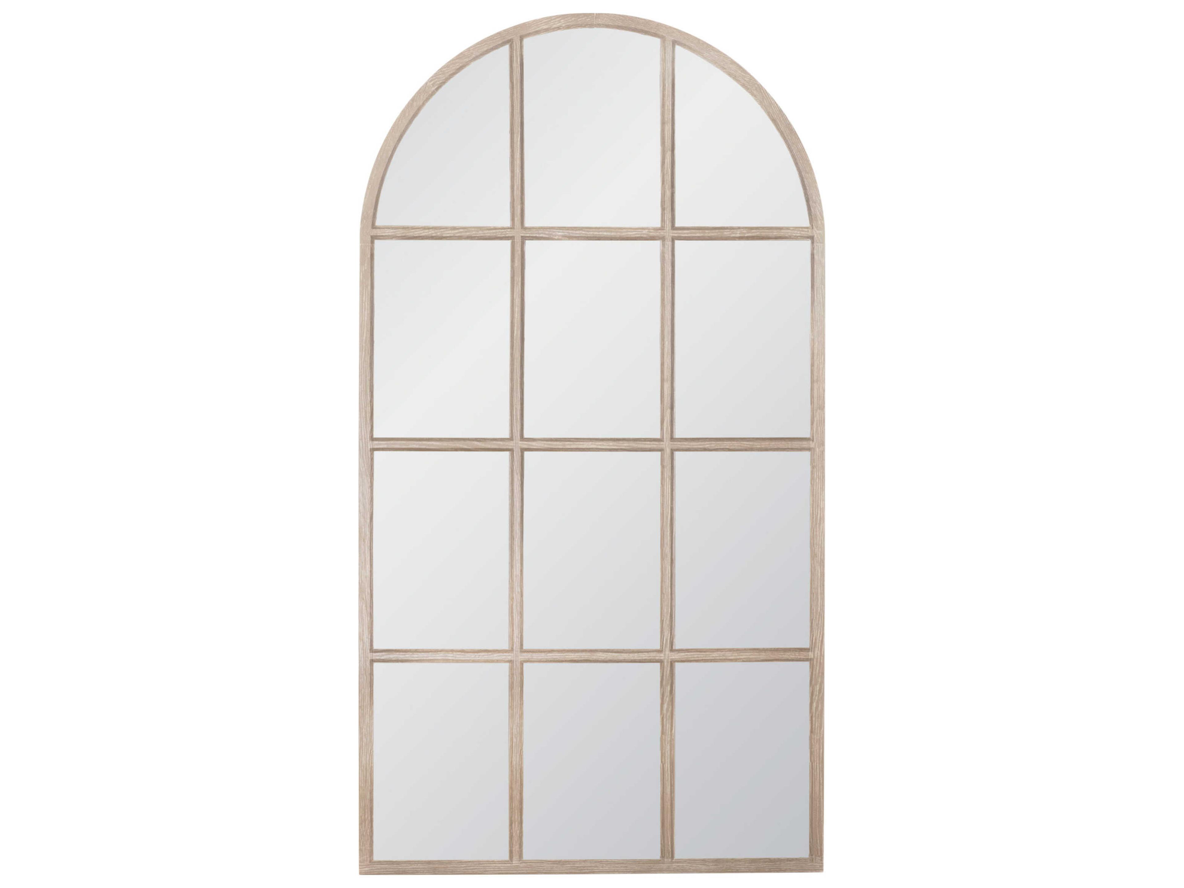 Stitch & Hand - Dining & Bedroom Grid Natural Gray Oak Floor Mirror Vertical