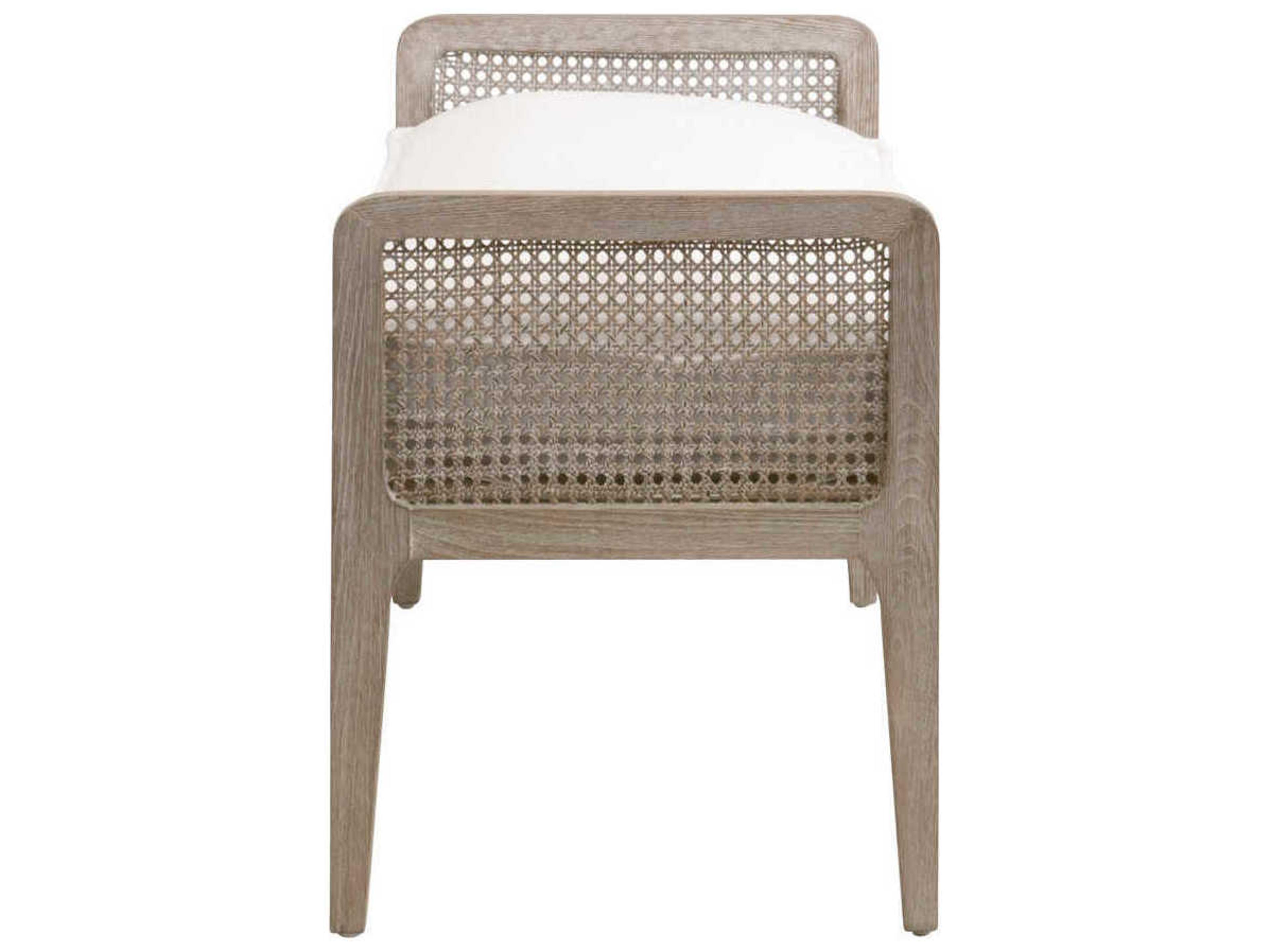Luxecor Respite White Upholstered Accent Bench