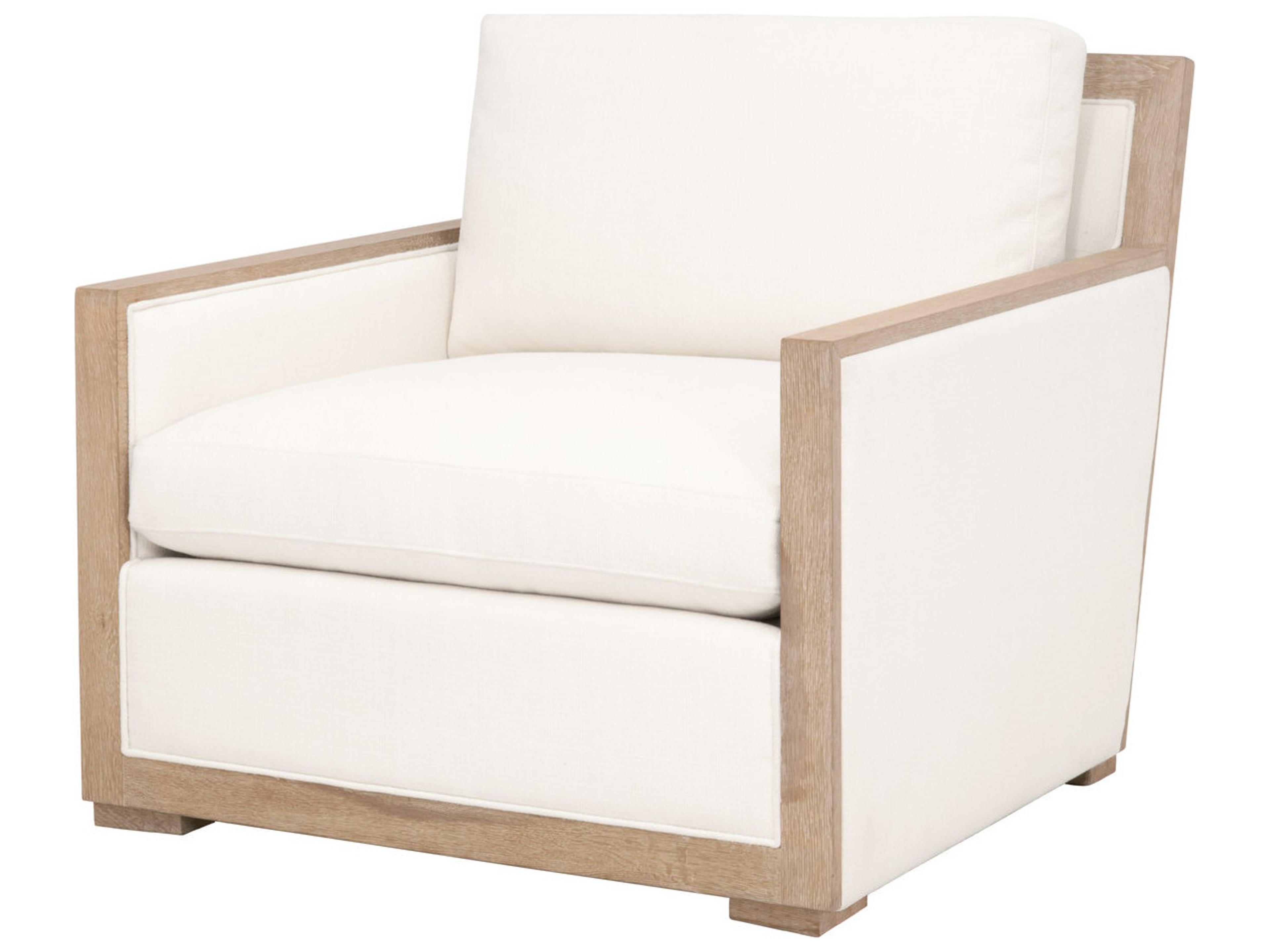 Luxecor Respite White Fabric Accent Chair