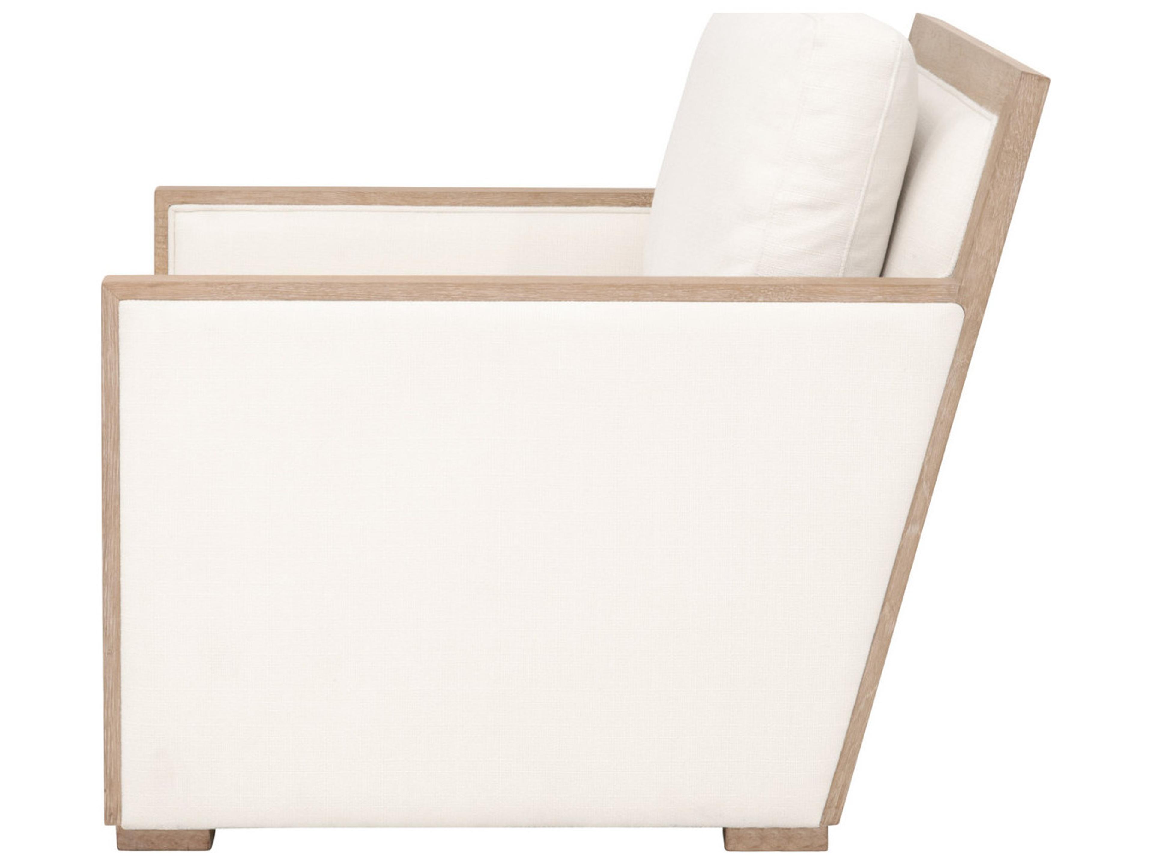 Luxecor Respite White Fabric Accent Chair