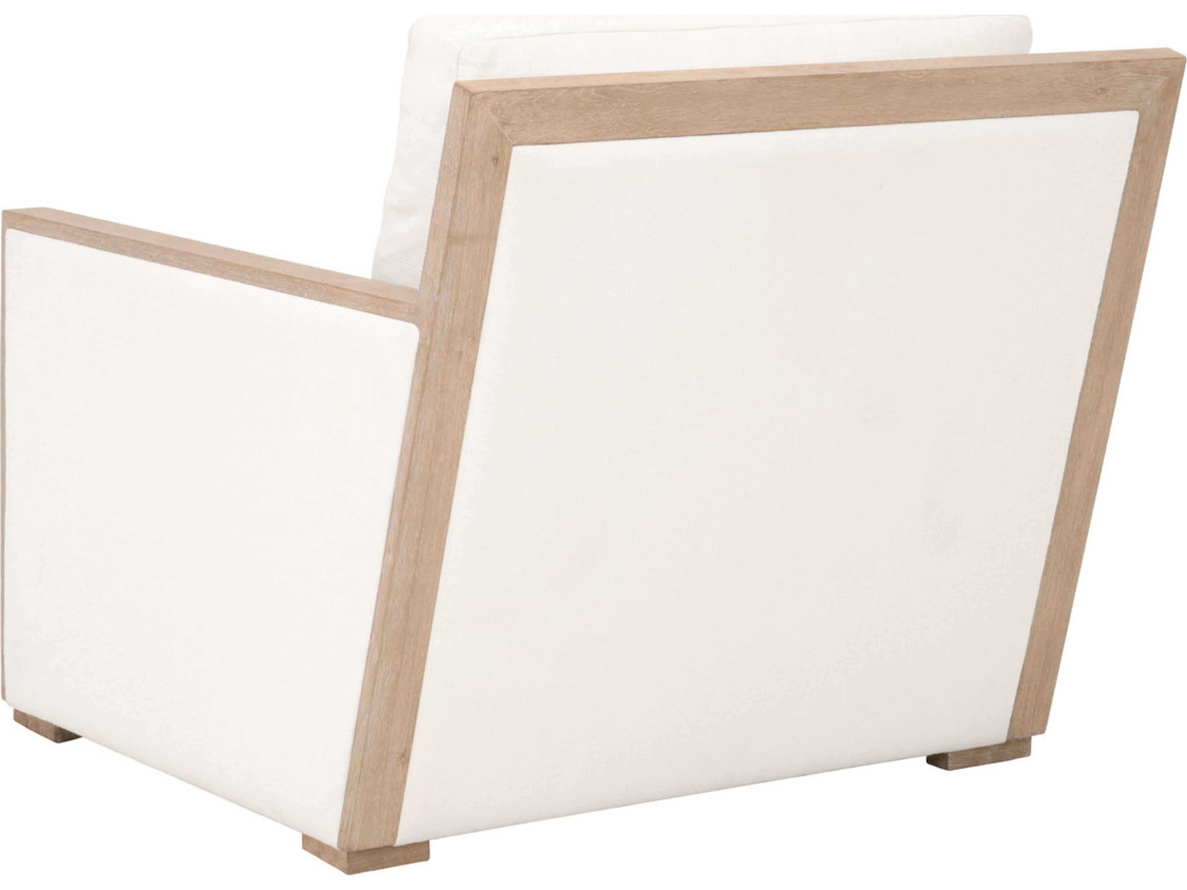 Luxecor Respite White Fabric Accent Chair