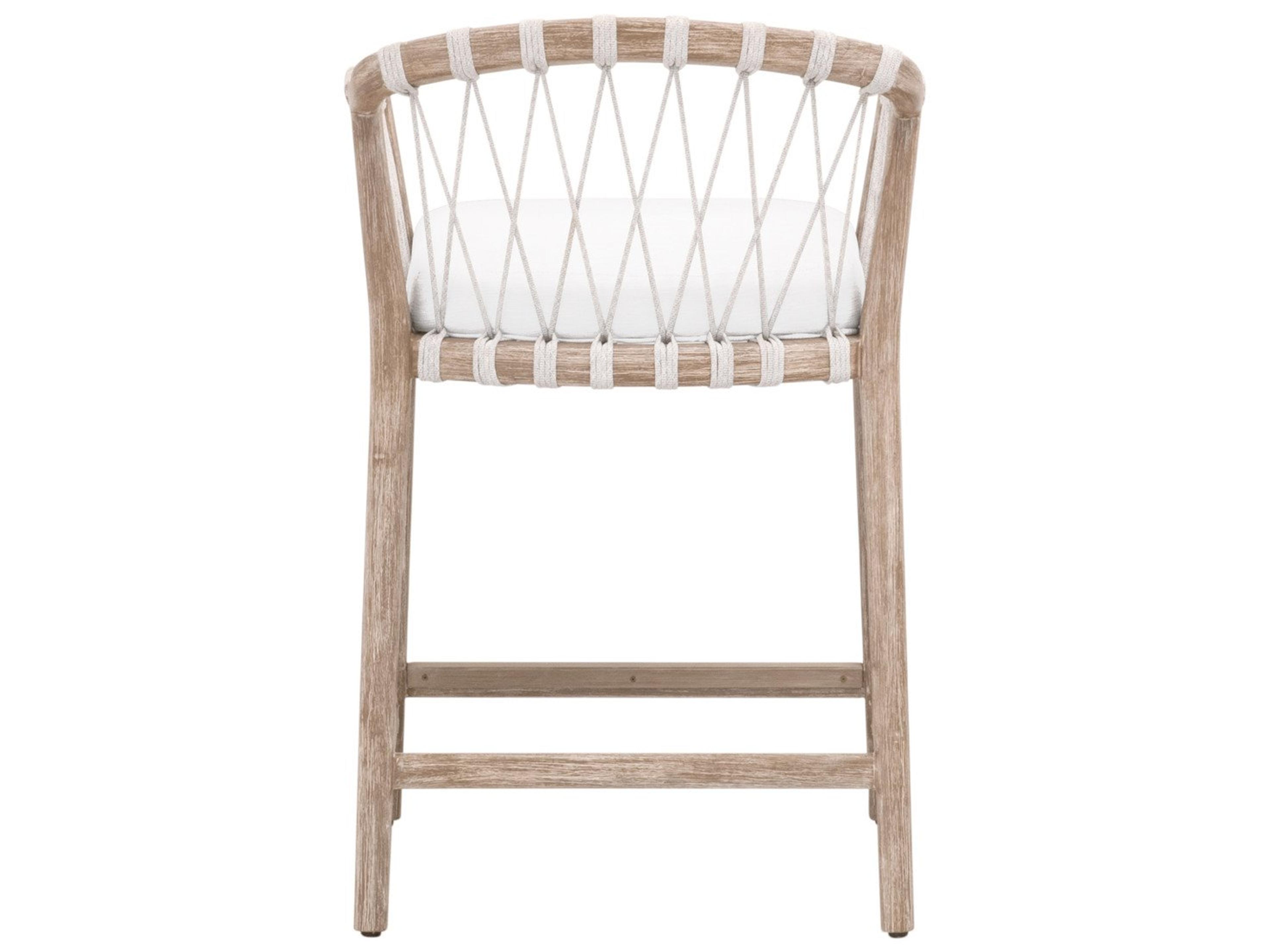 Luxecor Respite Upholstered Mahogany Wood Counter Stool