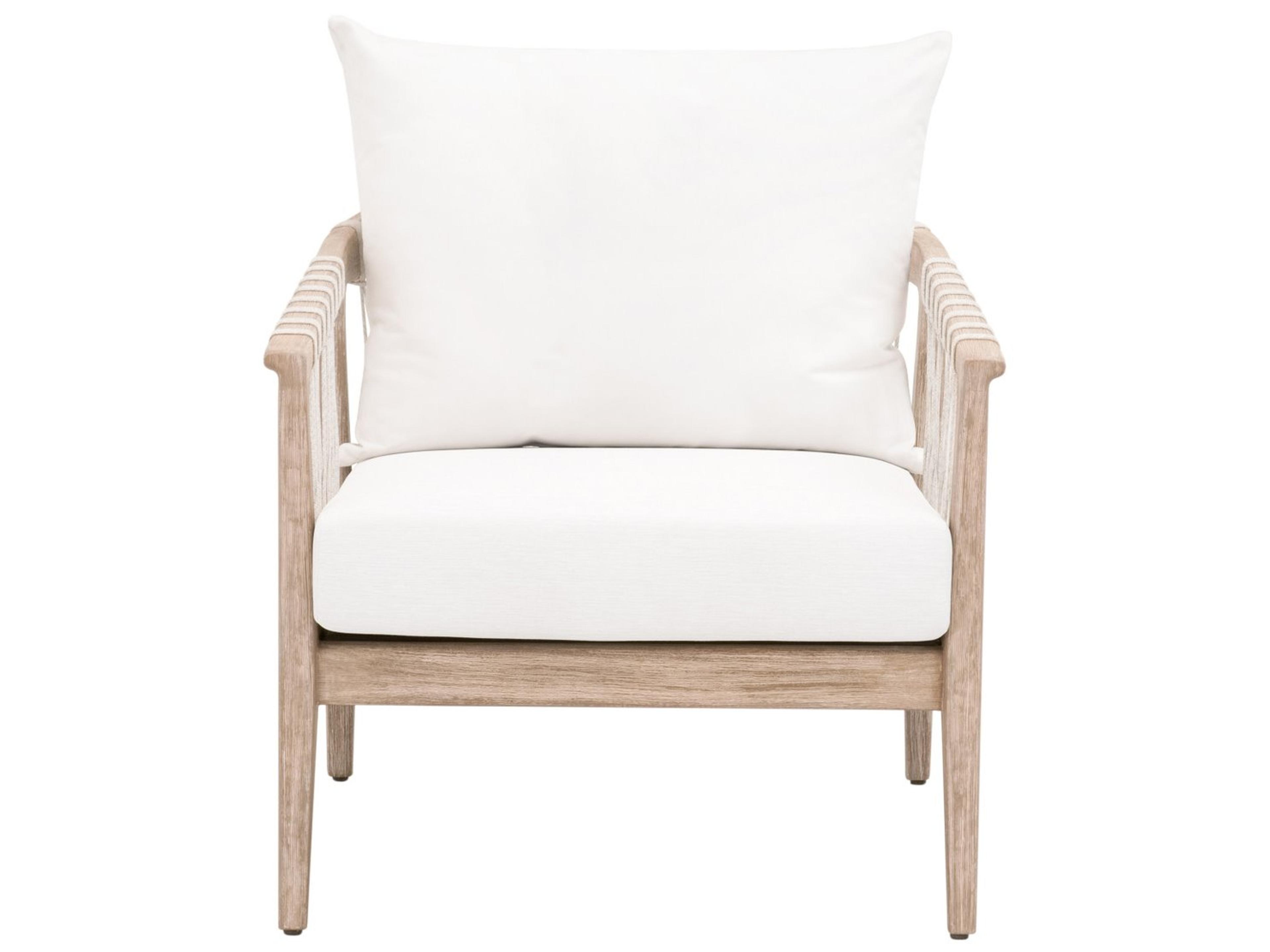 Luxecor Respite White Fabric Accent Chair