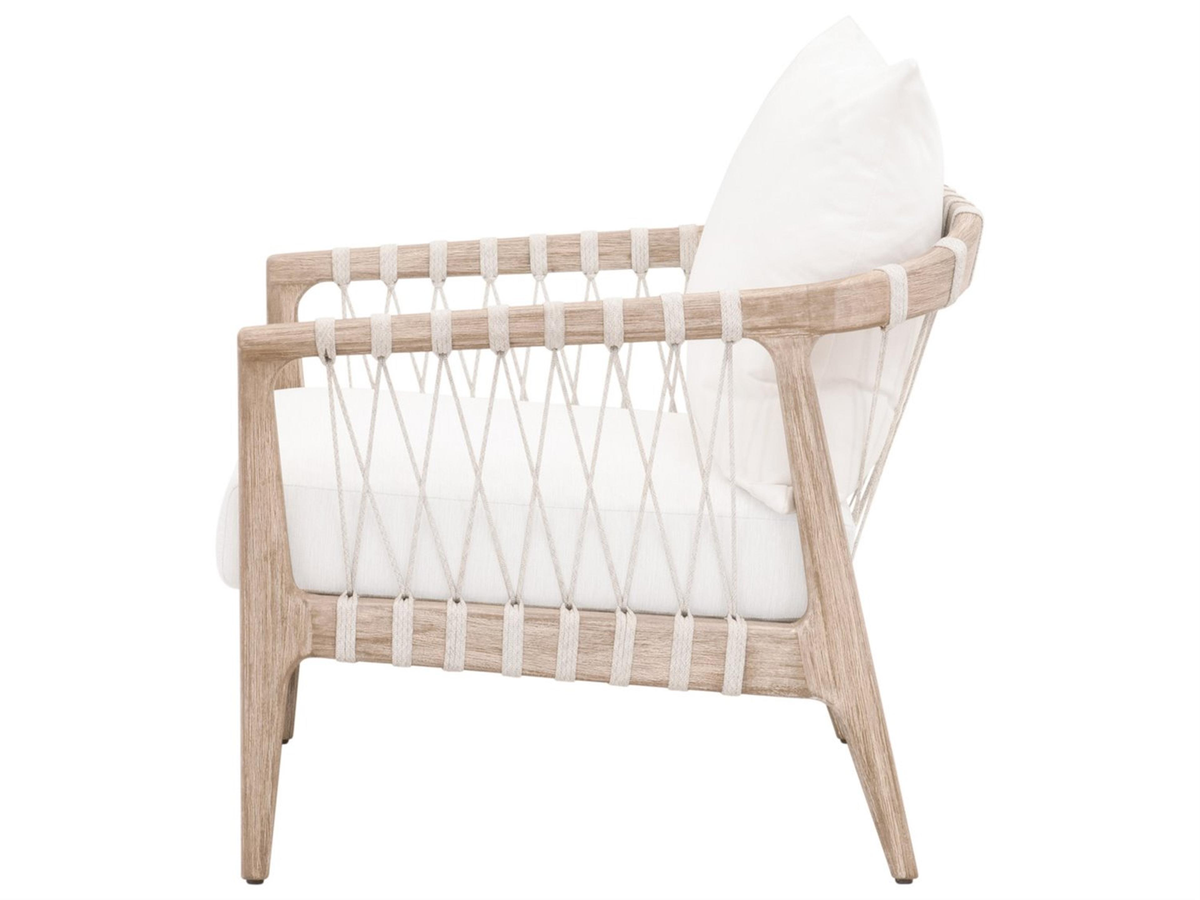 Luxecor Respite White Fabric Accent Chair