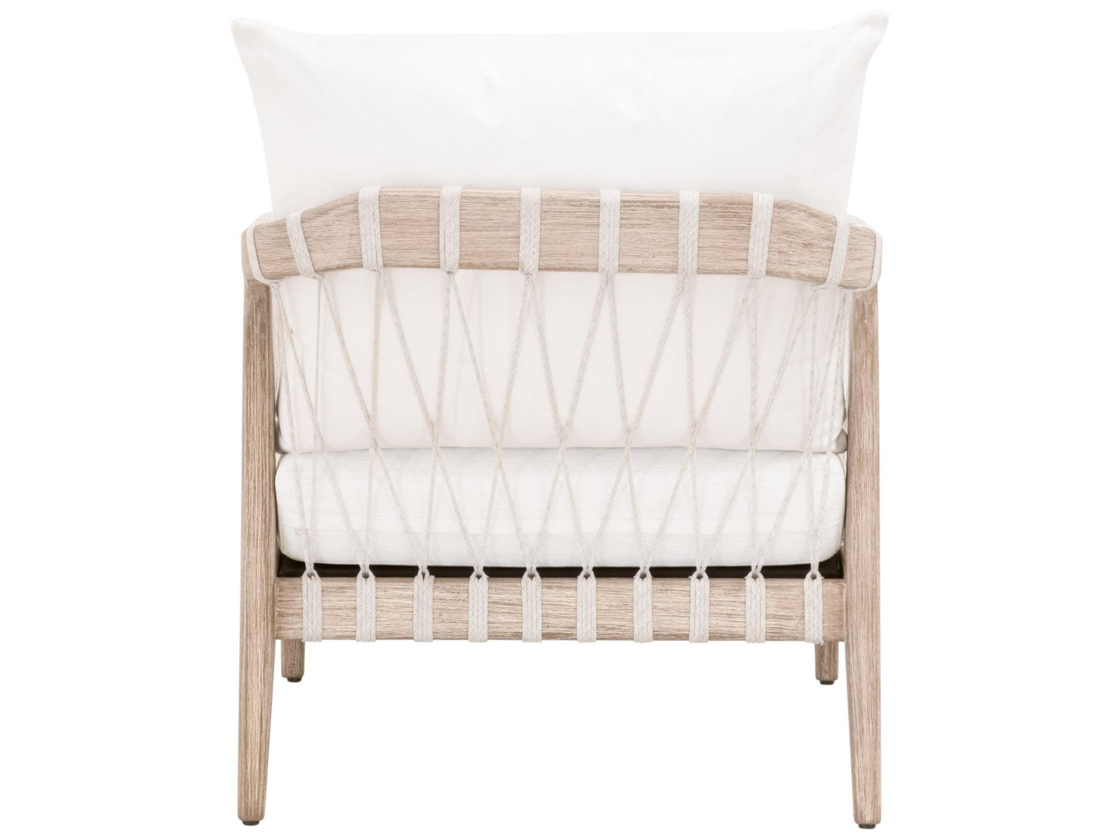 Luxecor Respite White Fabric Accent Chair