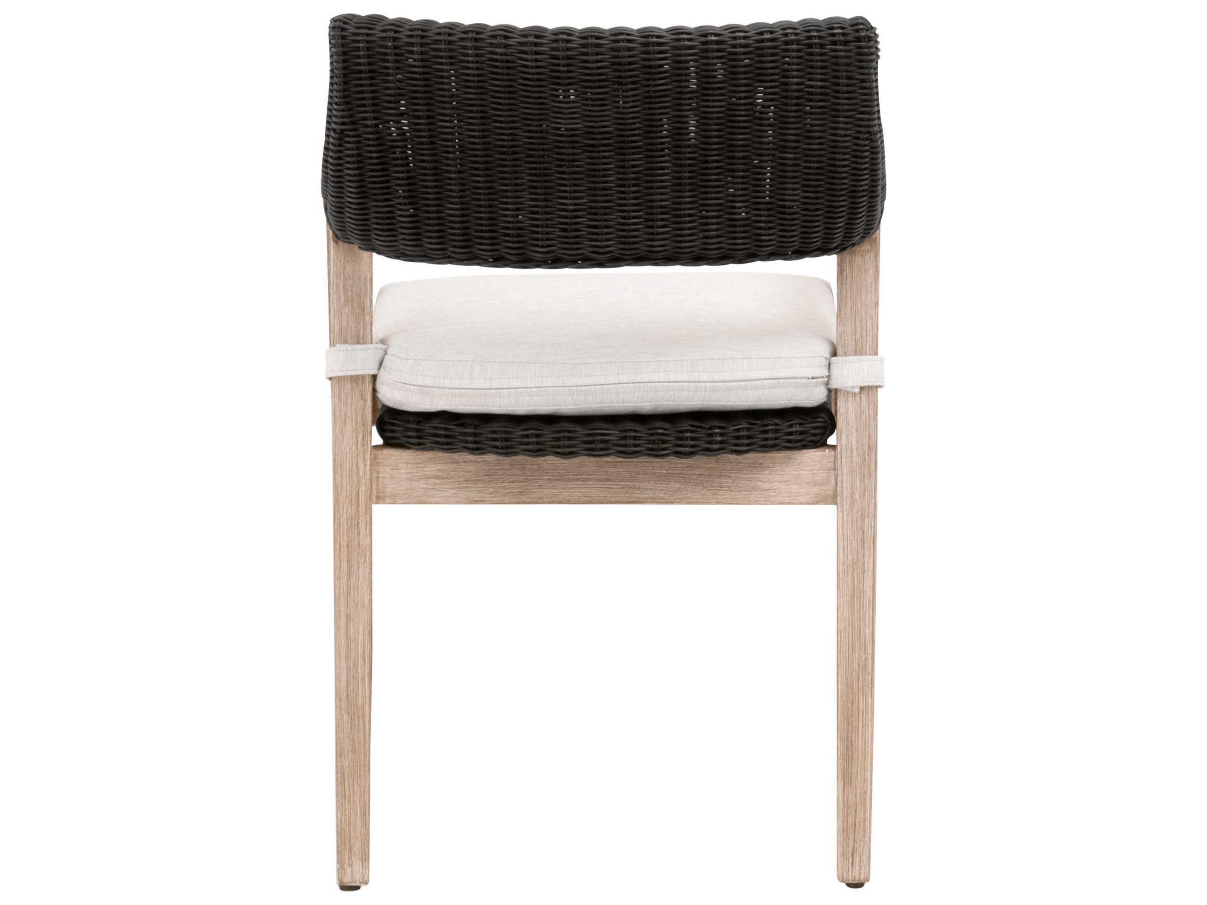 Luxecor Respite Mahogany Wood Brown Upholstered Arm Dining Chair