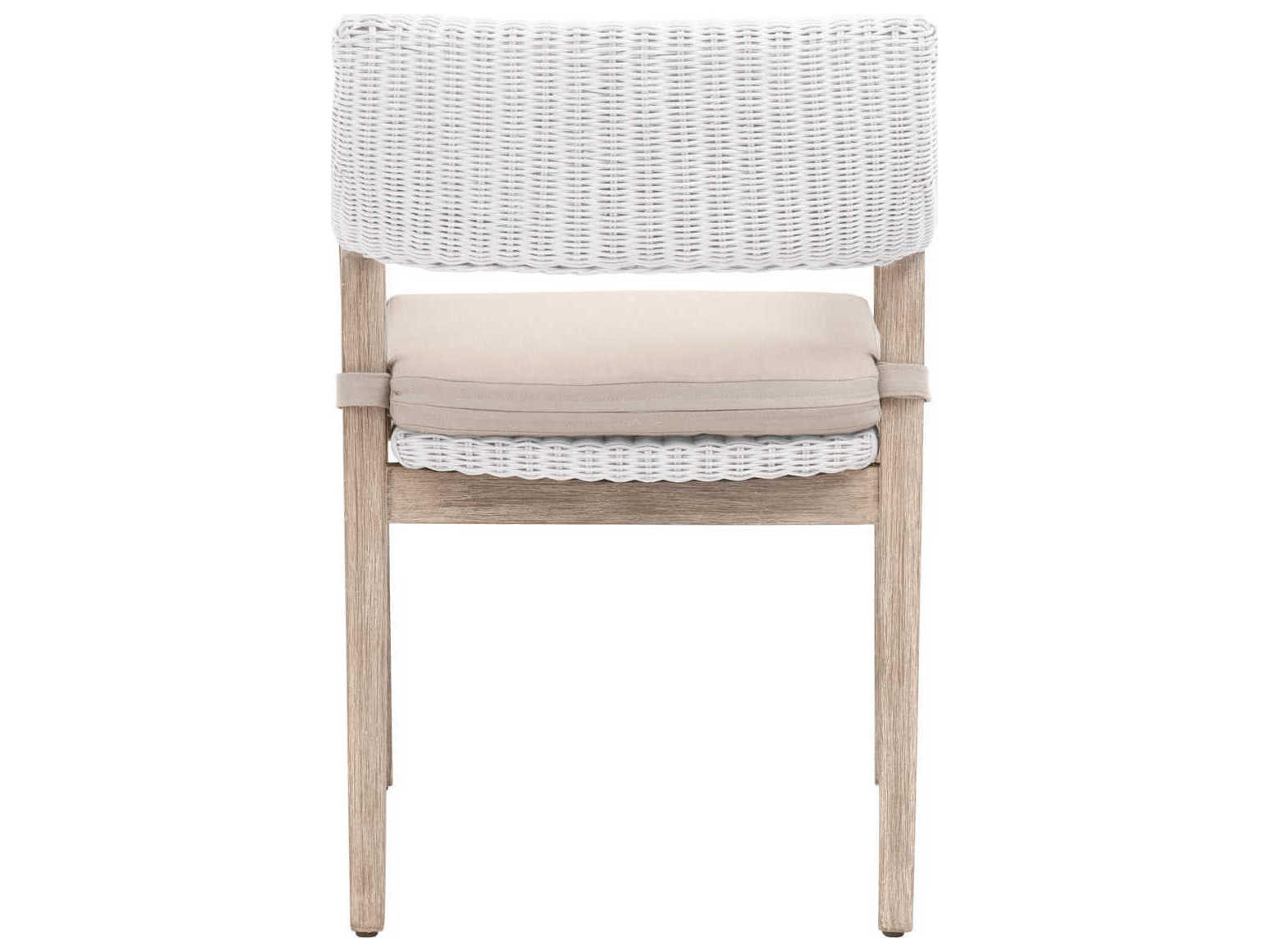 Luxecor Respite Mahogany Wood Brown Upholstered Arm Dining Chair