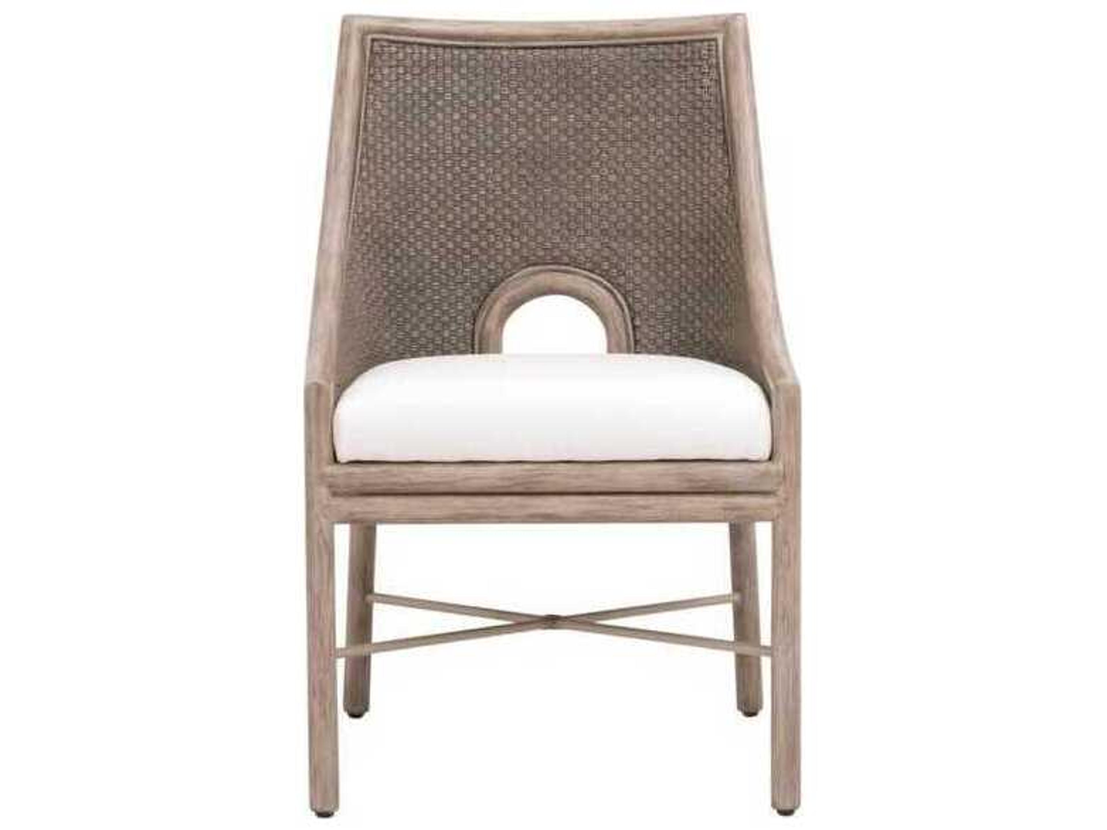 Luxecor Respite Mahogany Wood Gray Upholstered Armless Dining Chair, Set of 2