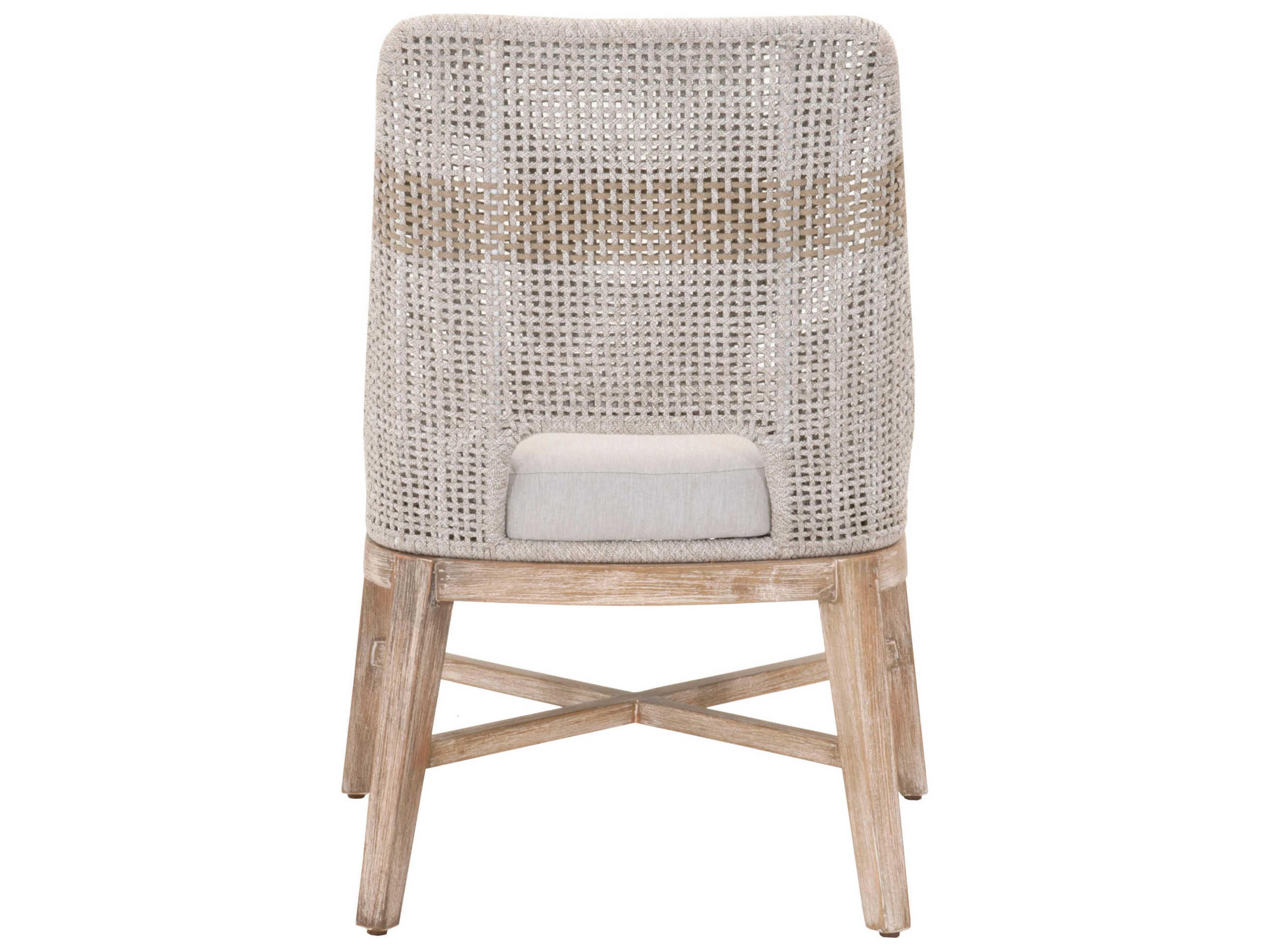 Luxecor Respite Mahogany Wood Gray Upholstered Side Dining Chair Set of 2