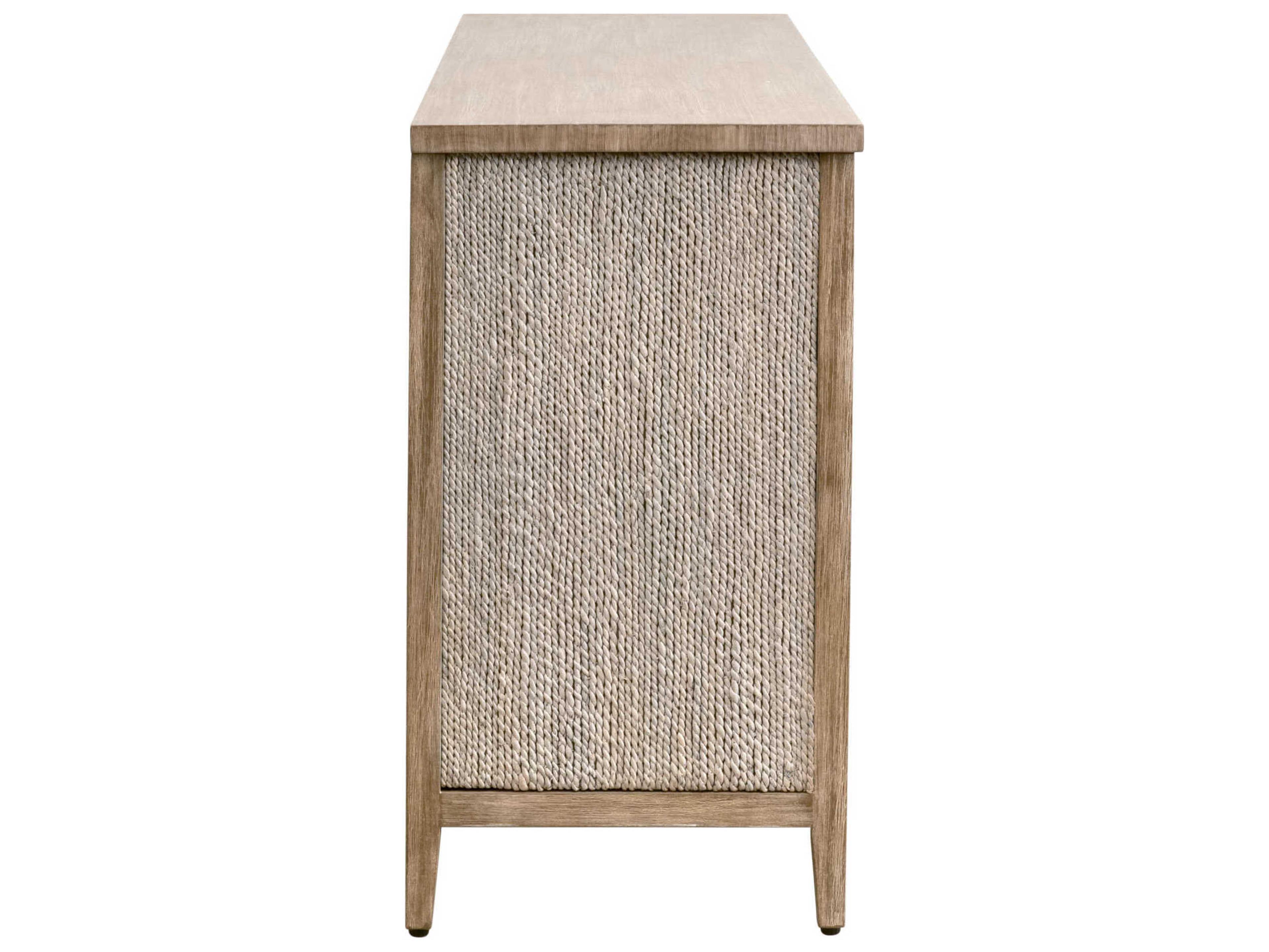 Luxecor Respite 6-Drawers Brown Abaca Wood Double Dresser