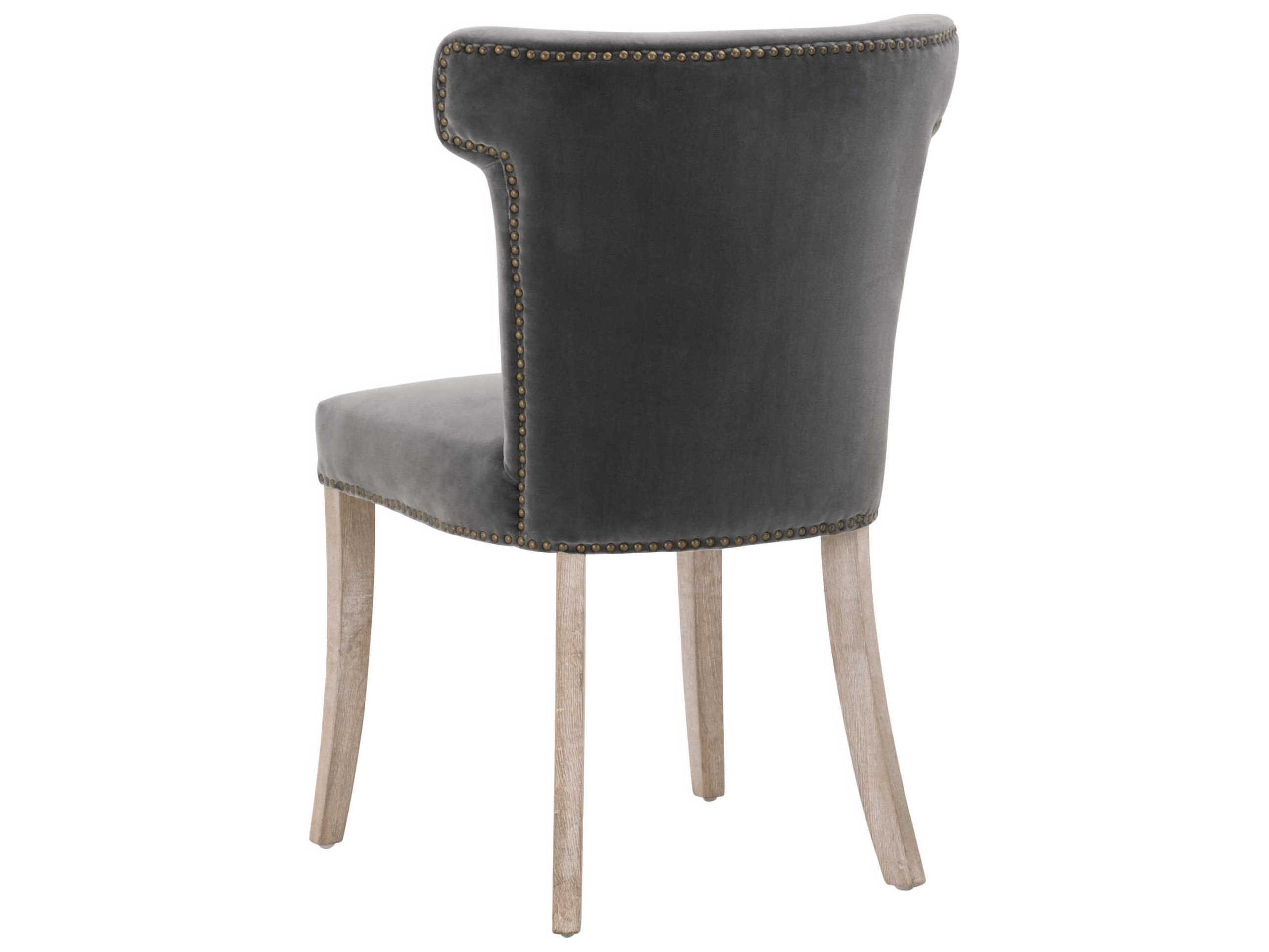 Essentials for Living Stitch & Hand Celina Oak Wood Gray Side Dining Chair