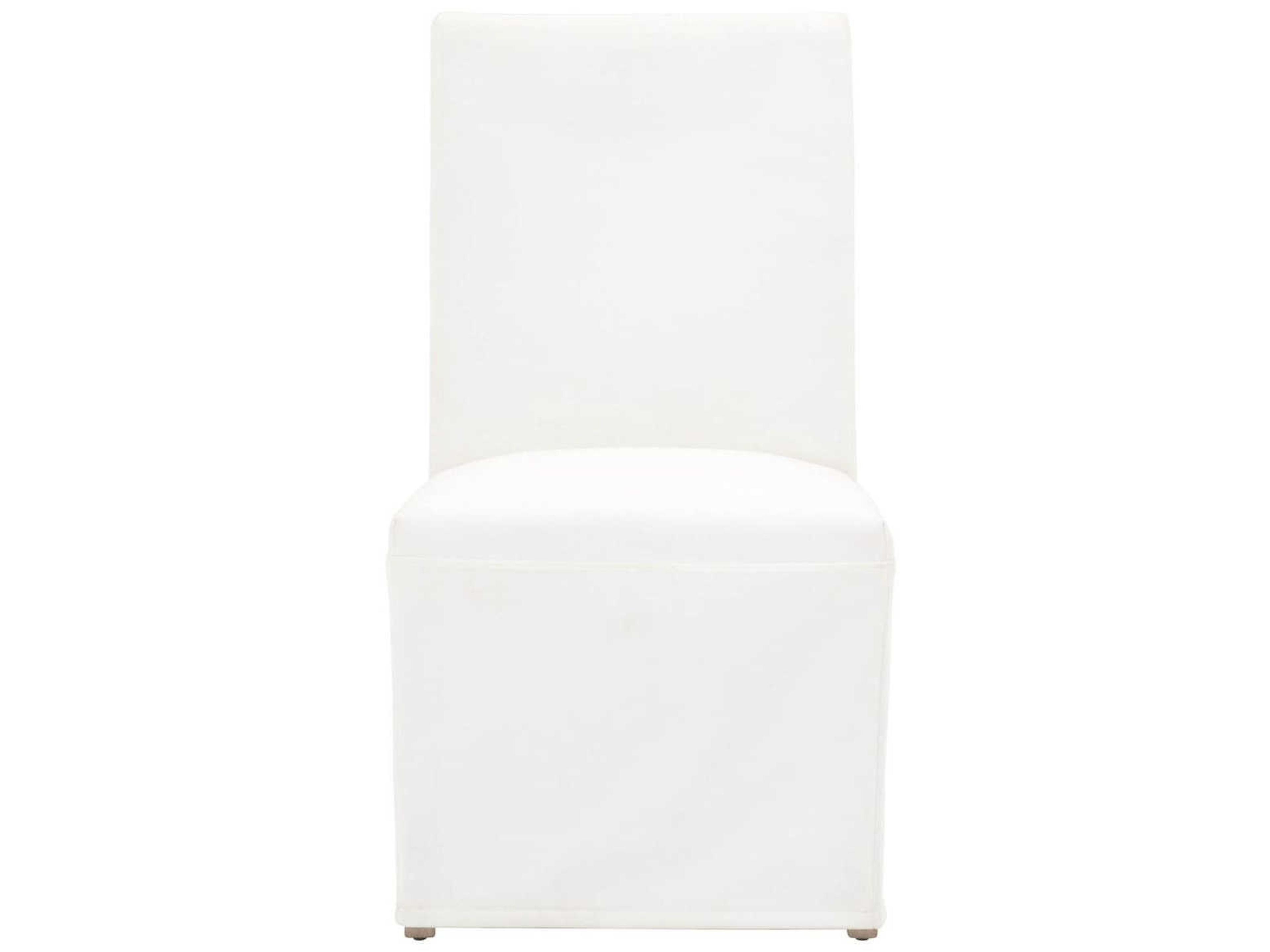 Essentials for Living Stitch & Hand Levi Birch Wood White Upholstered Side Dining Chair Set of 2
