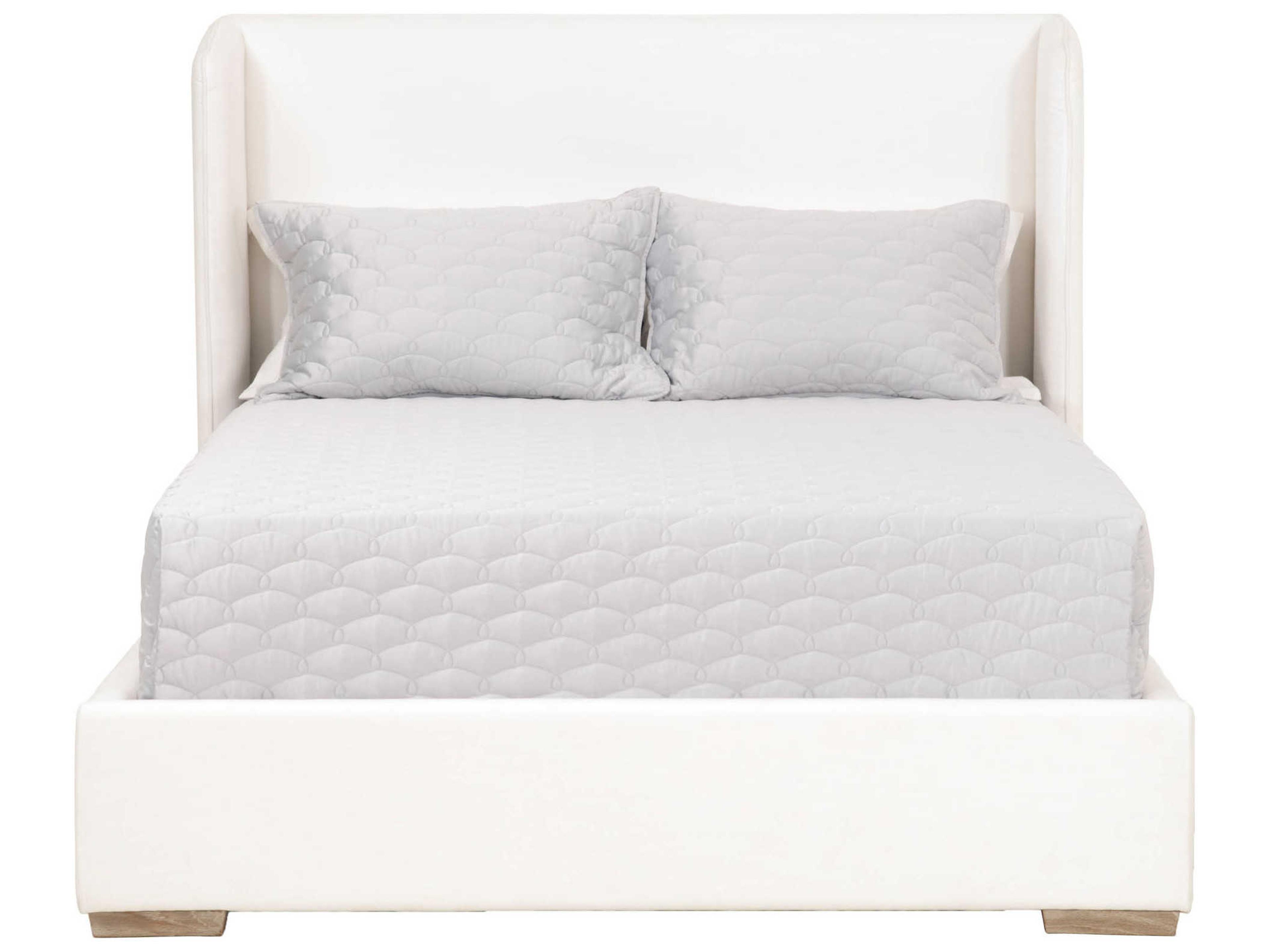 Luxecor Respite White Oak Wood Upholstered Queen Platform Bed