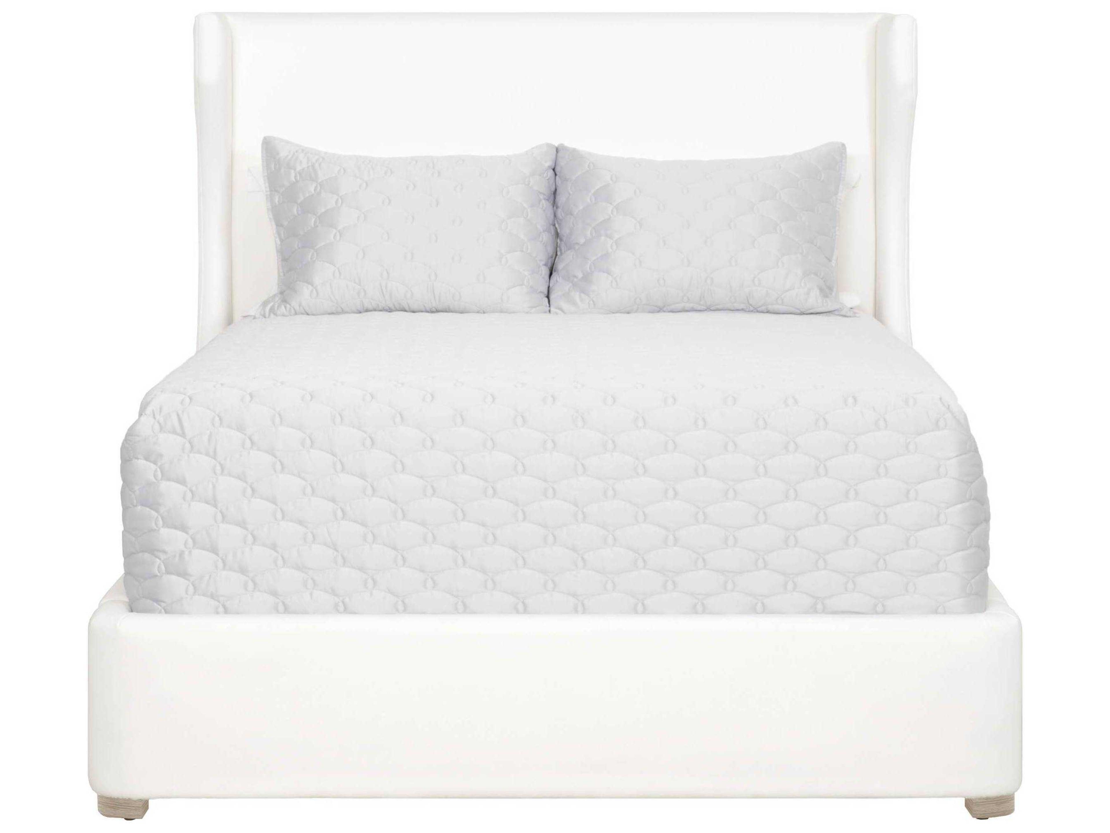 Luxecor Respite Balboa White Oak Wood Upholstered California King Platform Bed